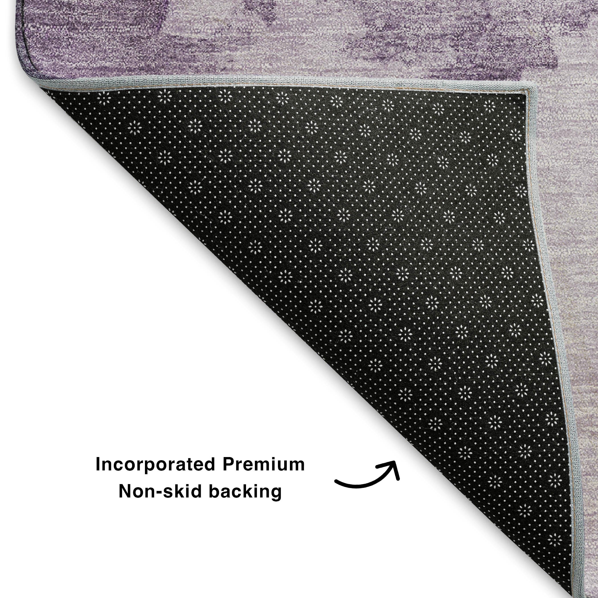 Florence Machine Washable Transitional Lavender Purple Rug 1'8" x 2'6" #shape_Rectangle