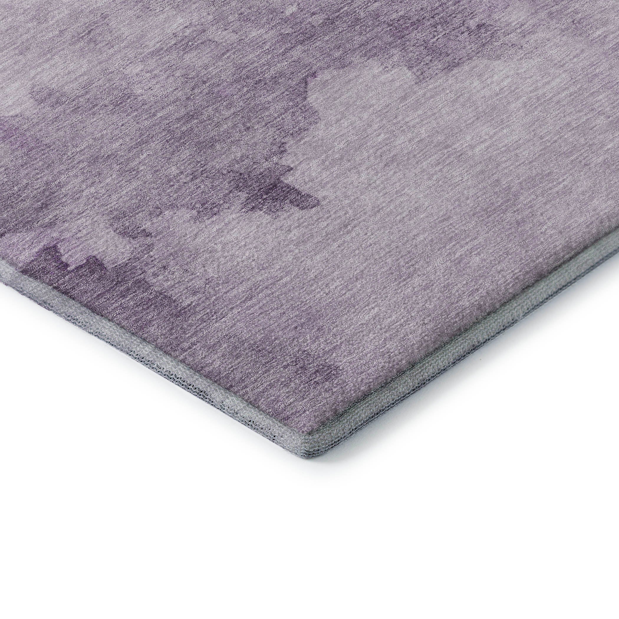 Florence Machine Washable Transitional Lavender Purple Rug 1'8" x 2'6" #shape_Rectangle