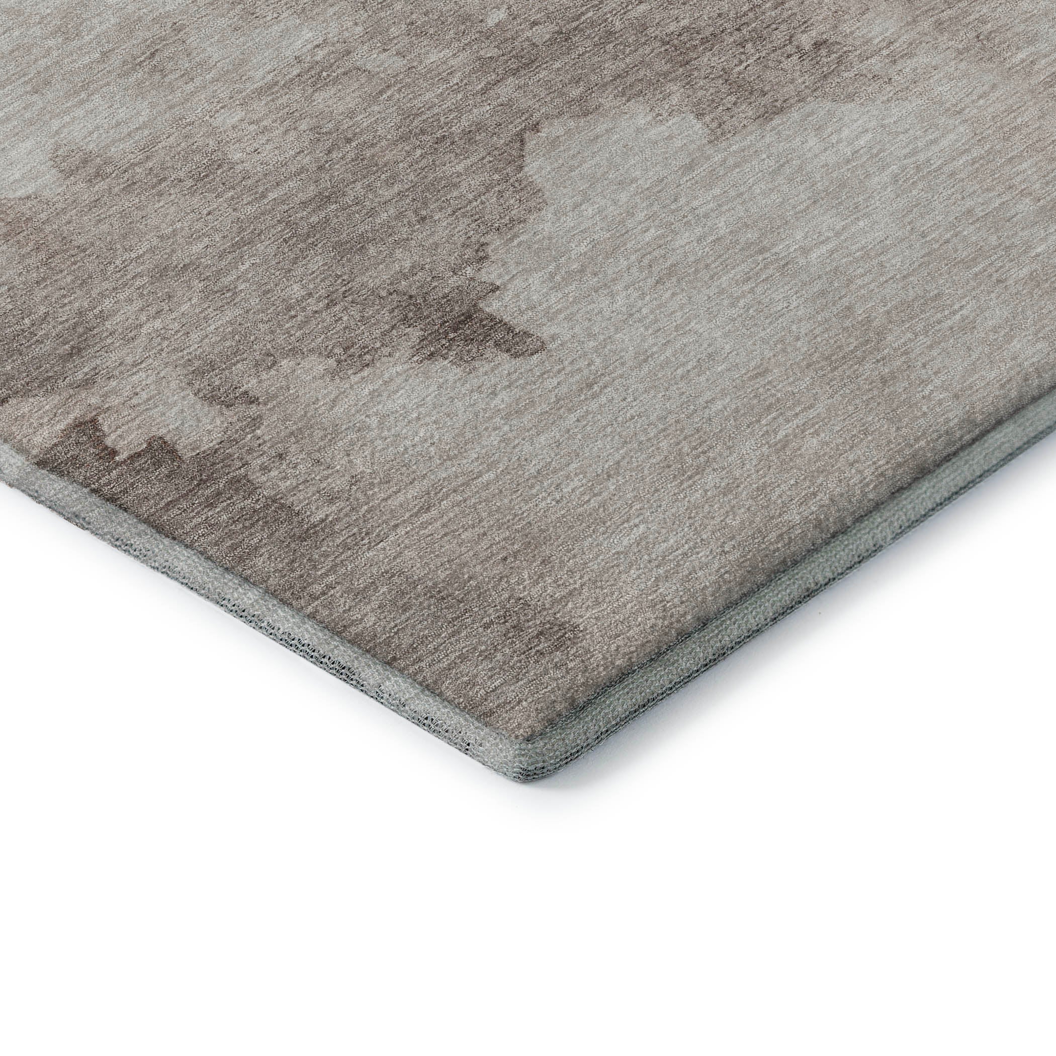 Florence Machine Washable Transitional Taupe Brown Rug 1'8" x 2'6" #shape_Rectangle
