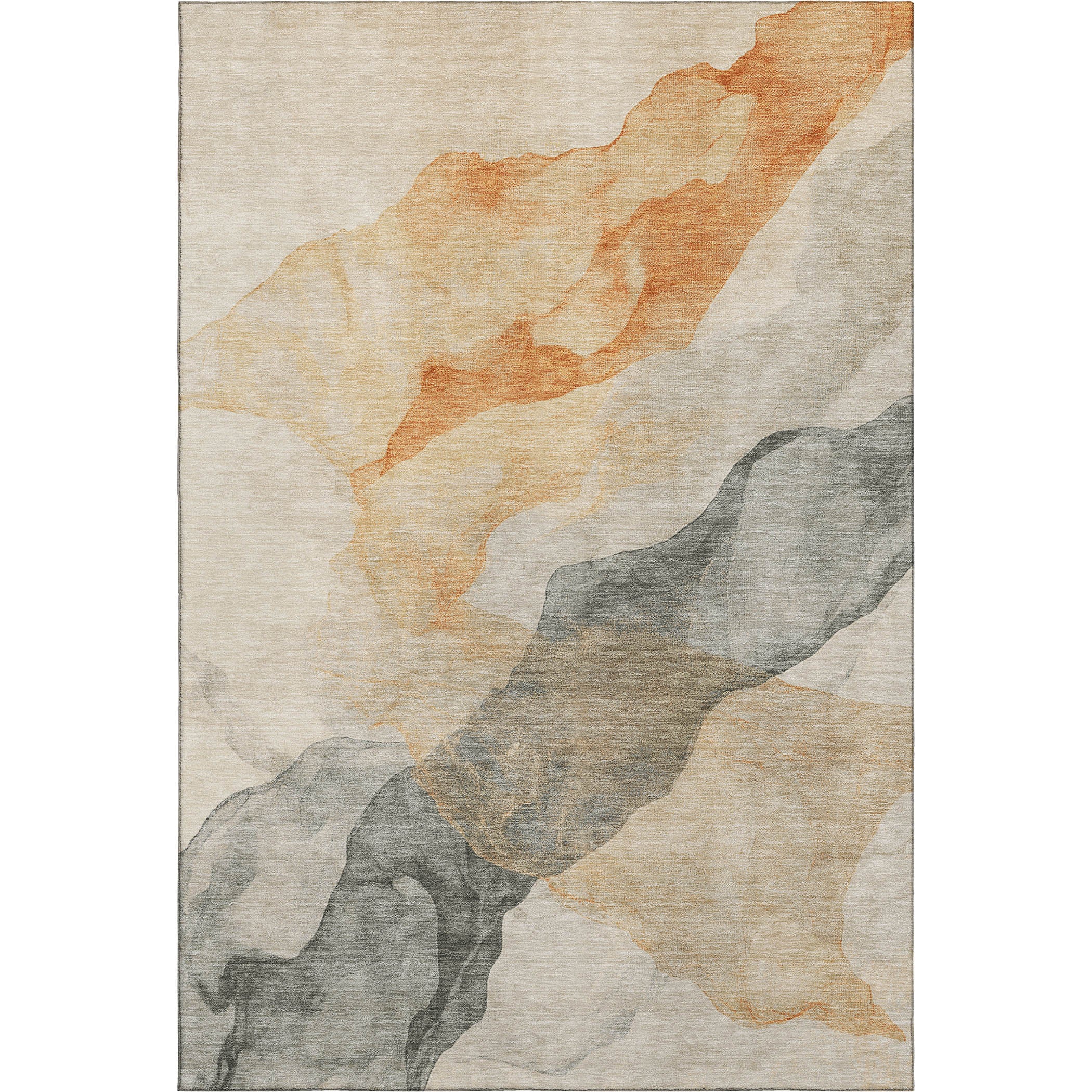 Ghent Machine Washable Transitional Orange Rug 2'6" x 3'10" #shape_Rectangle