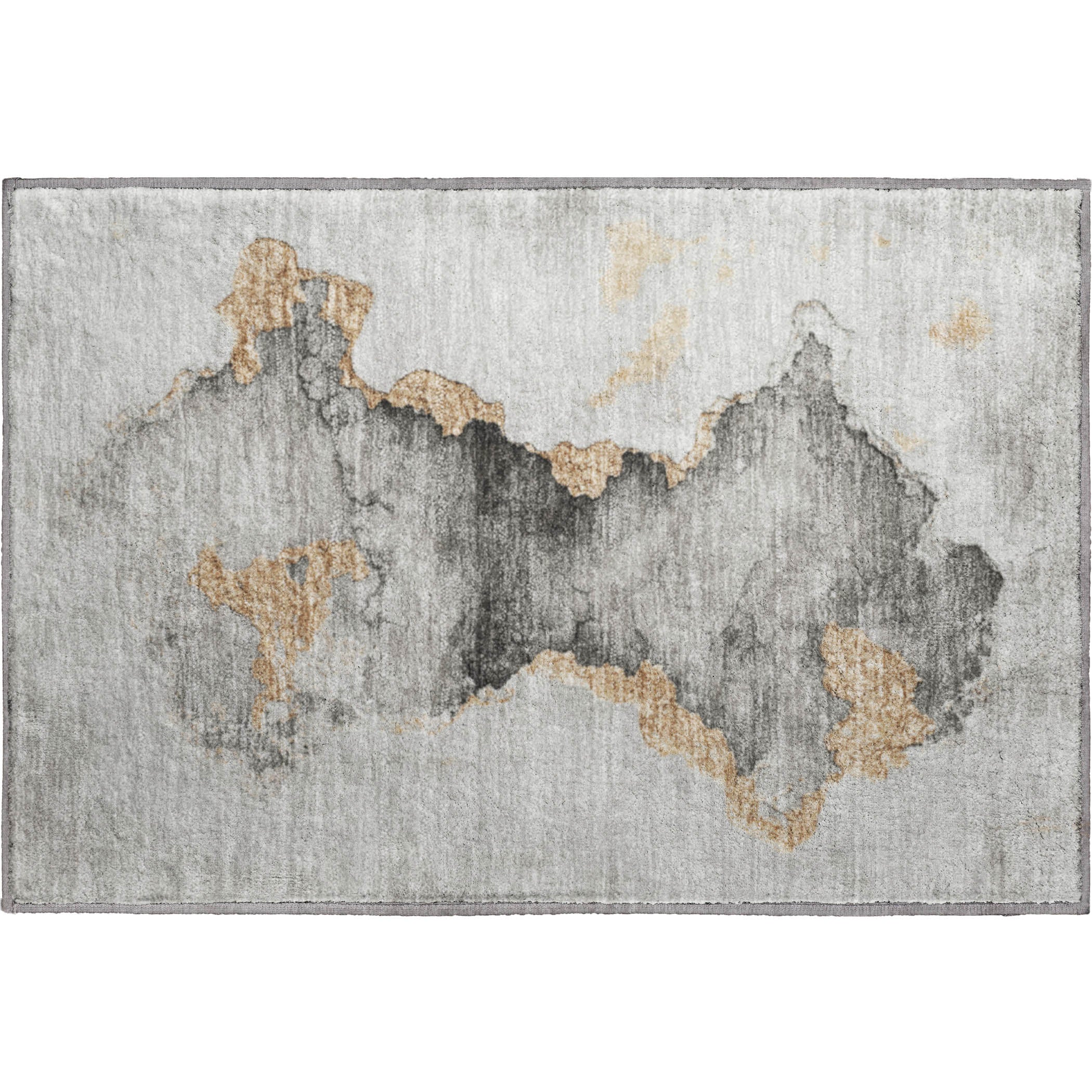 Kotor Machine Washable Transitional Gray Rug 1'8" x 2'6" #shape_Rectangle