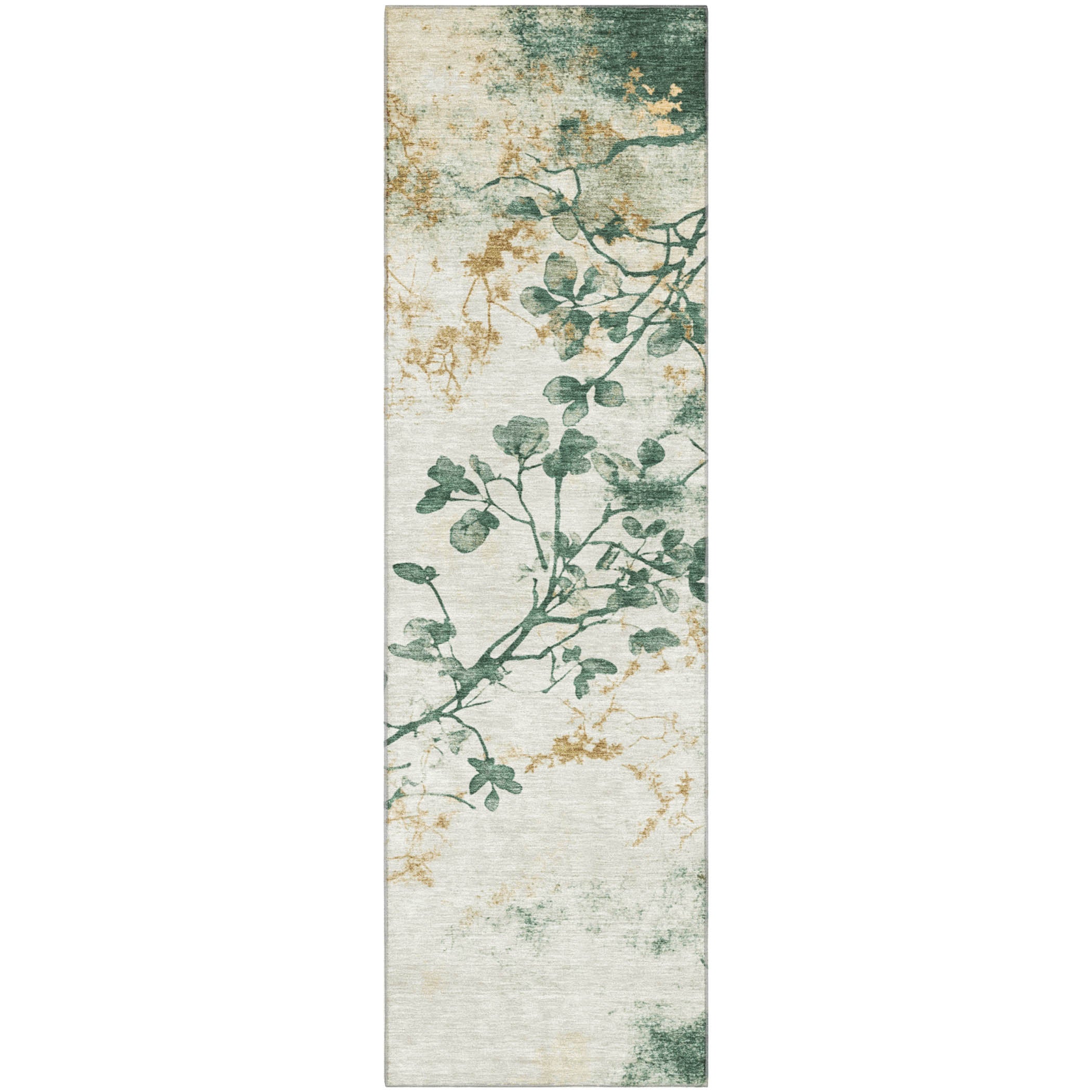 Jaipur Machine Washable Transitional Emerald Green Rug 2'3" x 7'6" #shape_Runner