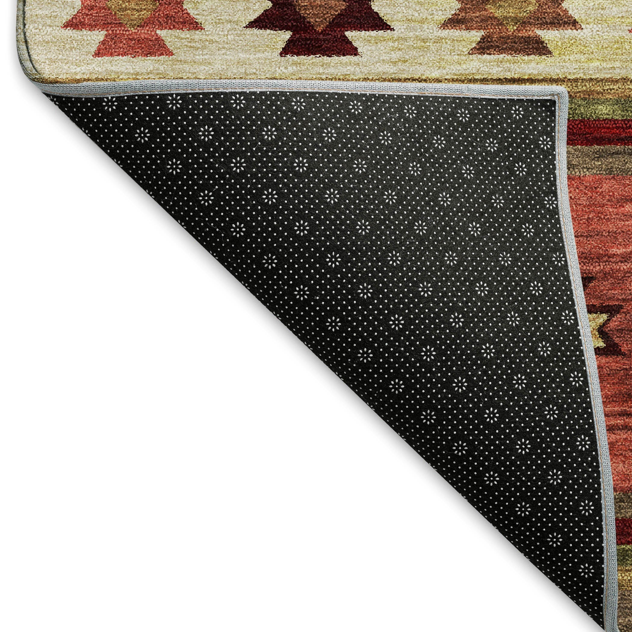 Siena Machine Washable Southwest Spice Red Rug 1'8" x 2'6" #shape_Rectangle