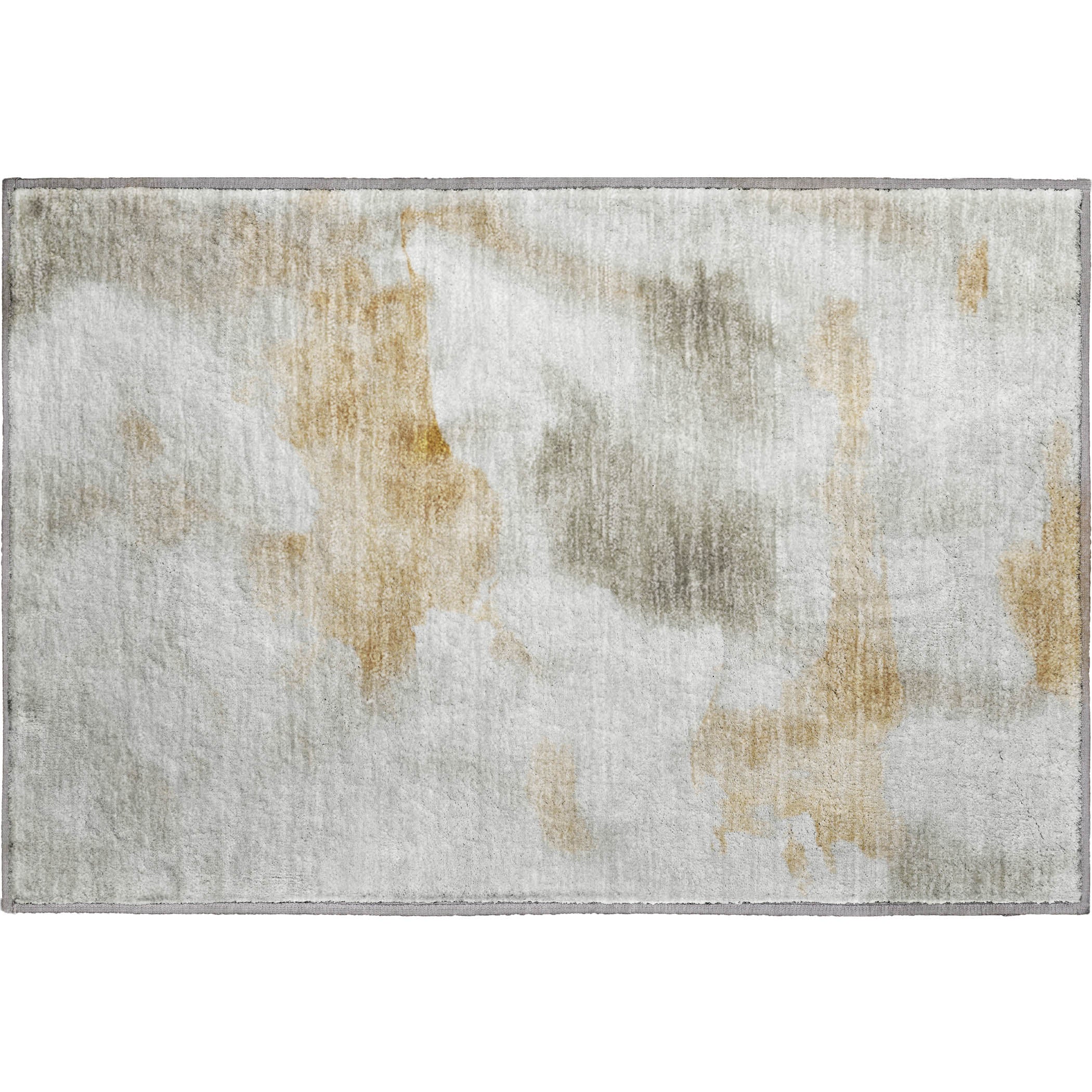 Prague Machine Washable Transitional Putty Ivory Rug 1'8" x 2'6" #shape_Rectangle