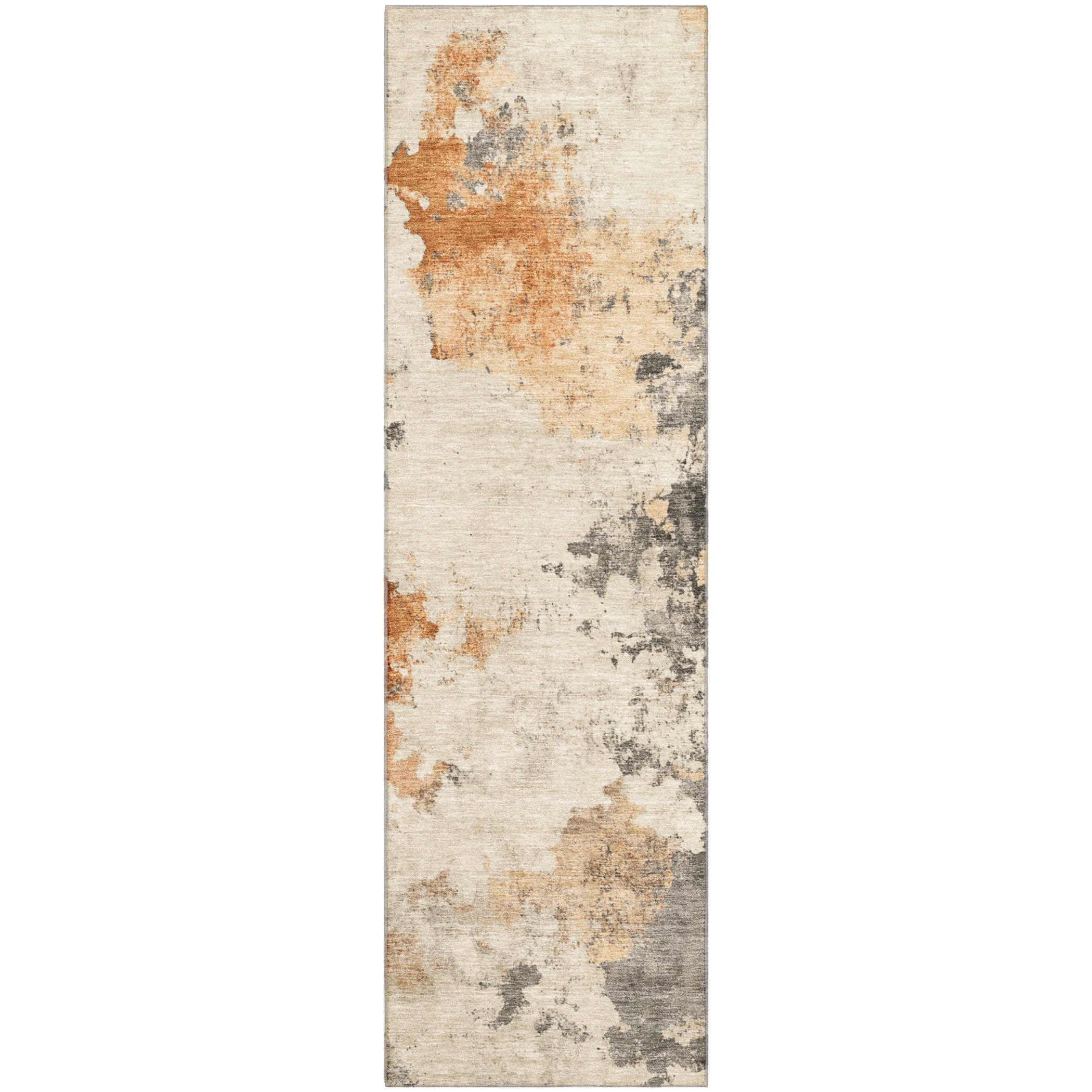 Luang Prabang Machine Washable Transitional Rust Orange Rug 2'3" x 7'6" #shape_Runner