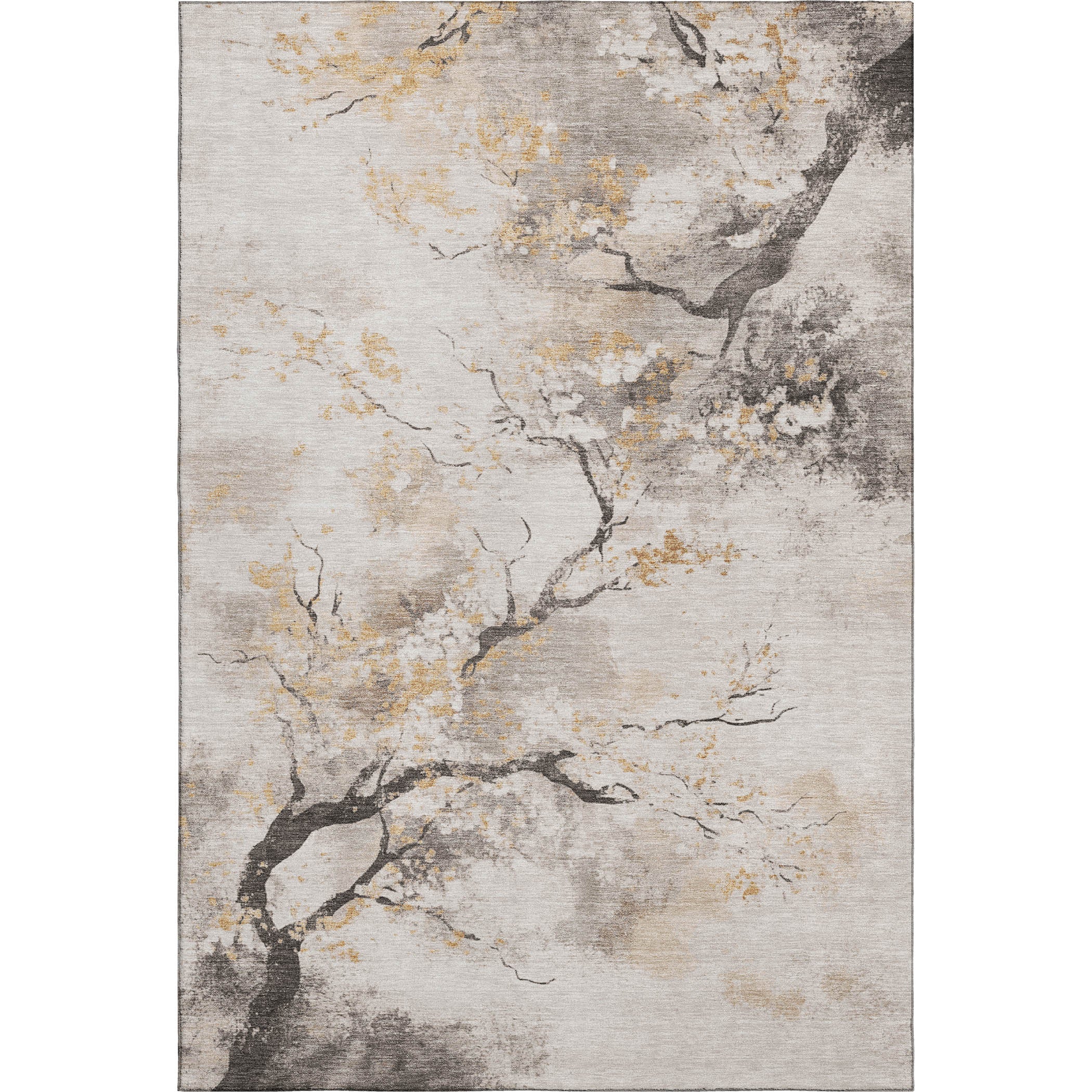 Bern Machine Washable Transitional Putty Ivory Rug 2'6" x 3'10" #shape_Rectangle