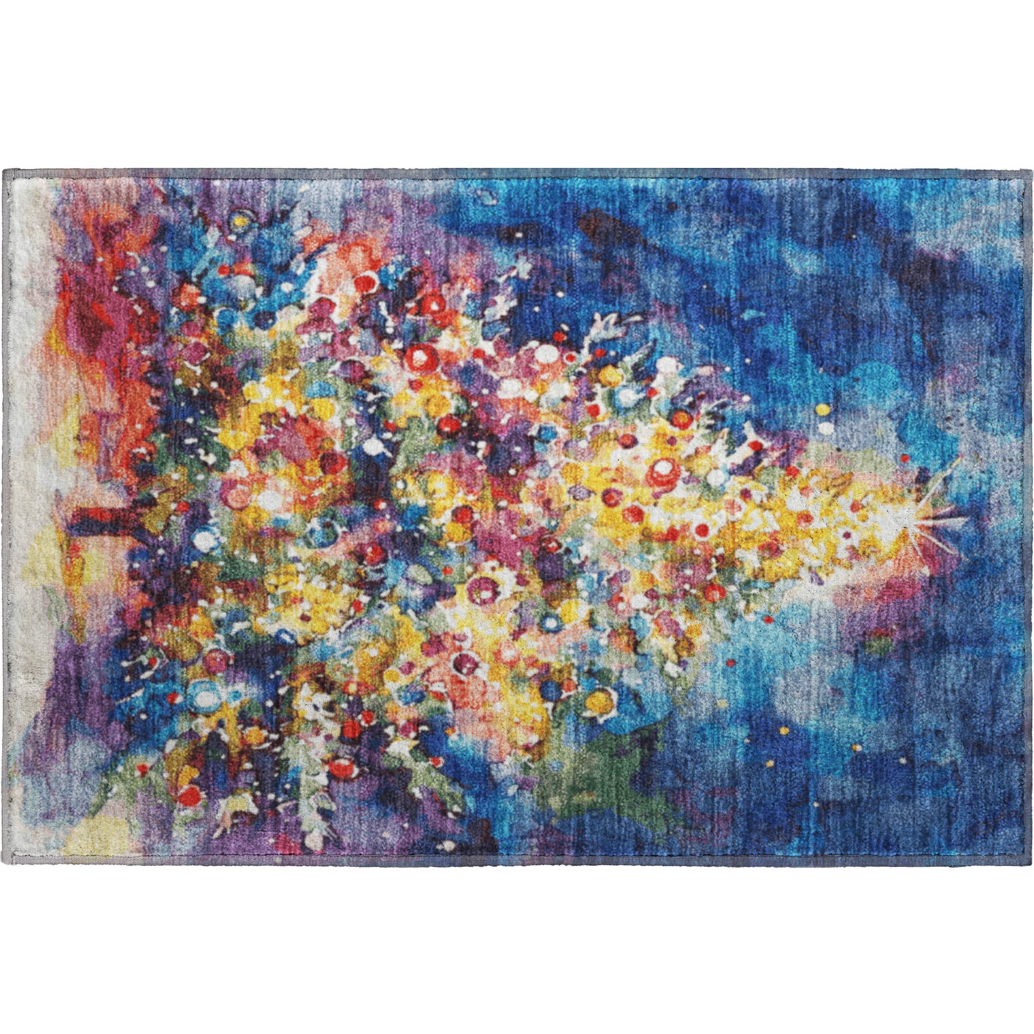 Lisbon Machine Washable Transitional Navy Blue Rug 1'8" x 2'6" #shape_Rectangle