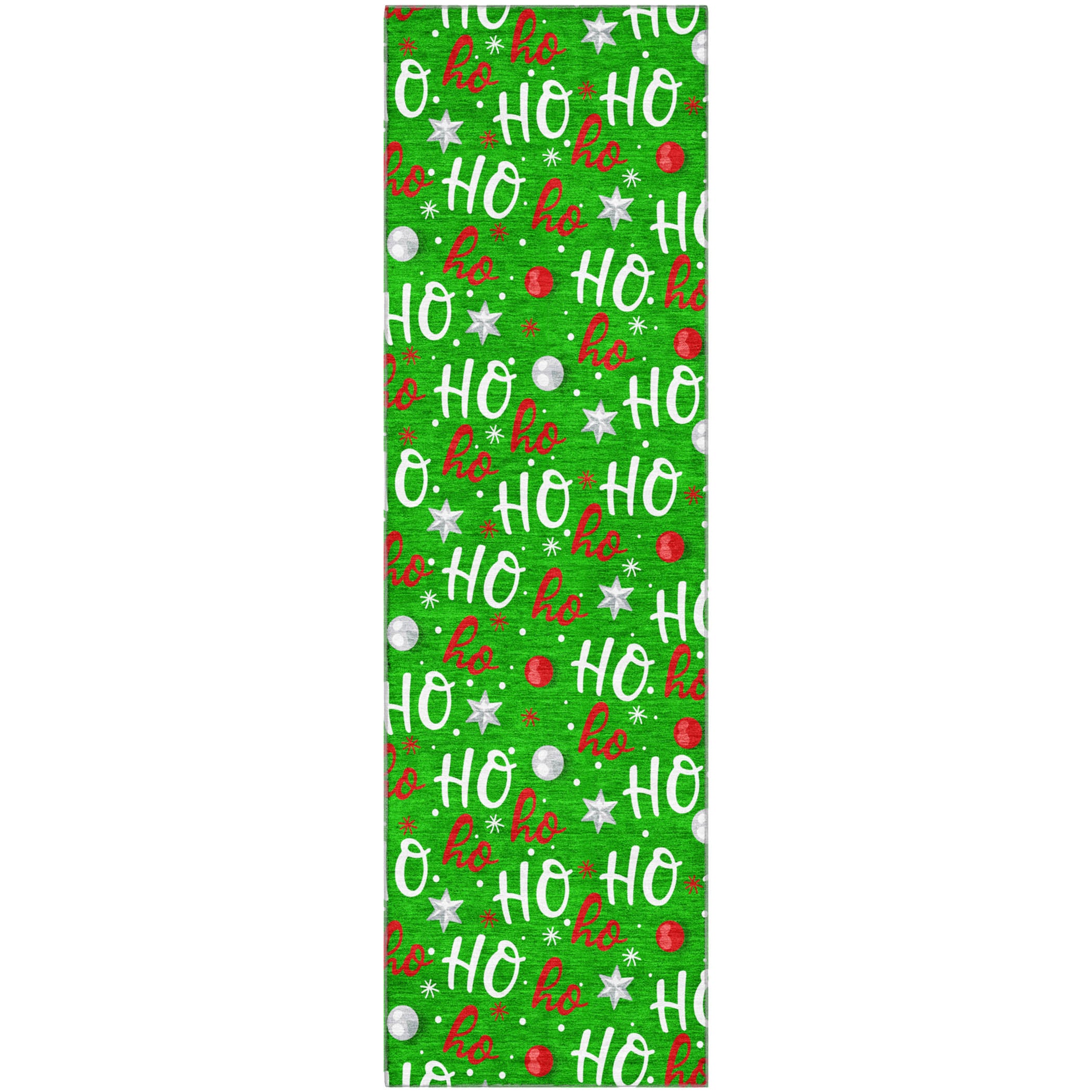 Hoi An Machine Washable Transitional Green Rug 2'3" x 7'6" #shape_Runner
