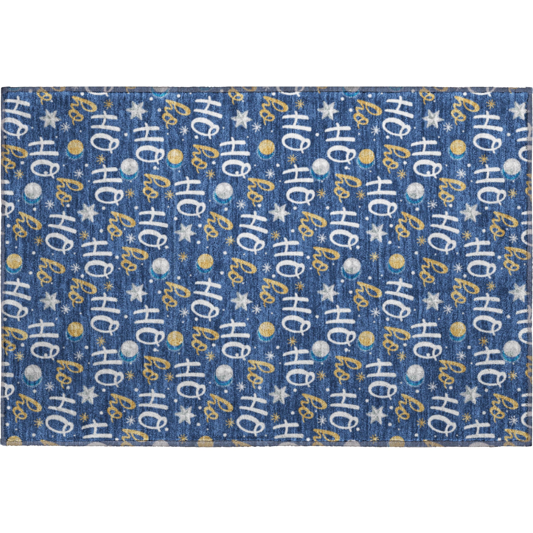 Hoi An Machine Washable Transitional Navy Blue Rug 1'8" x 2'6" #shape_Rectangle
