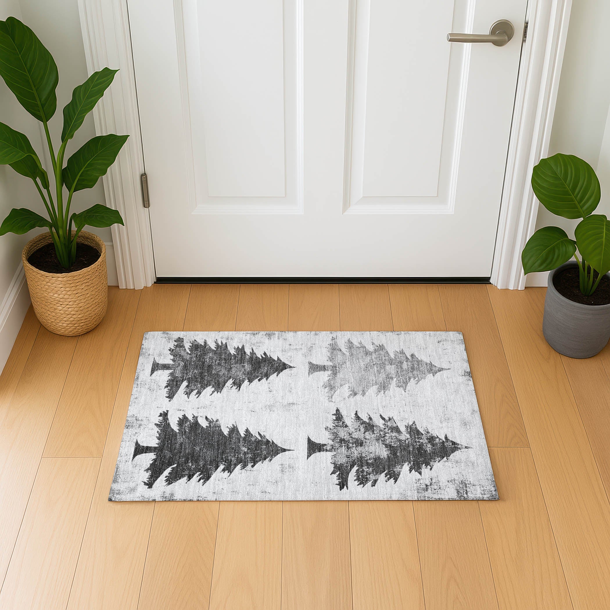Seville Machine Washable Transitional Gray Rug 1'8" x 2'6" #shape_Rectangle