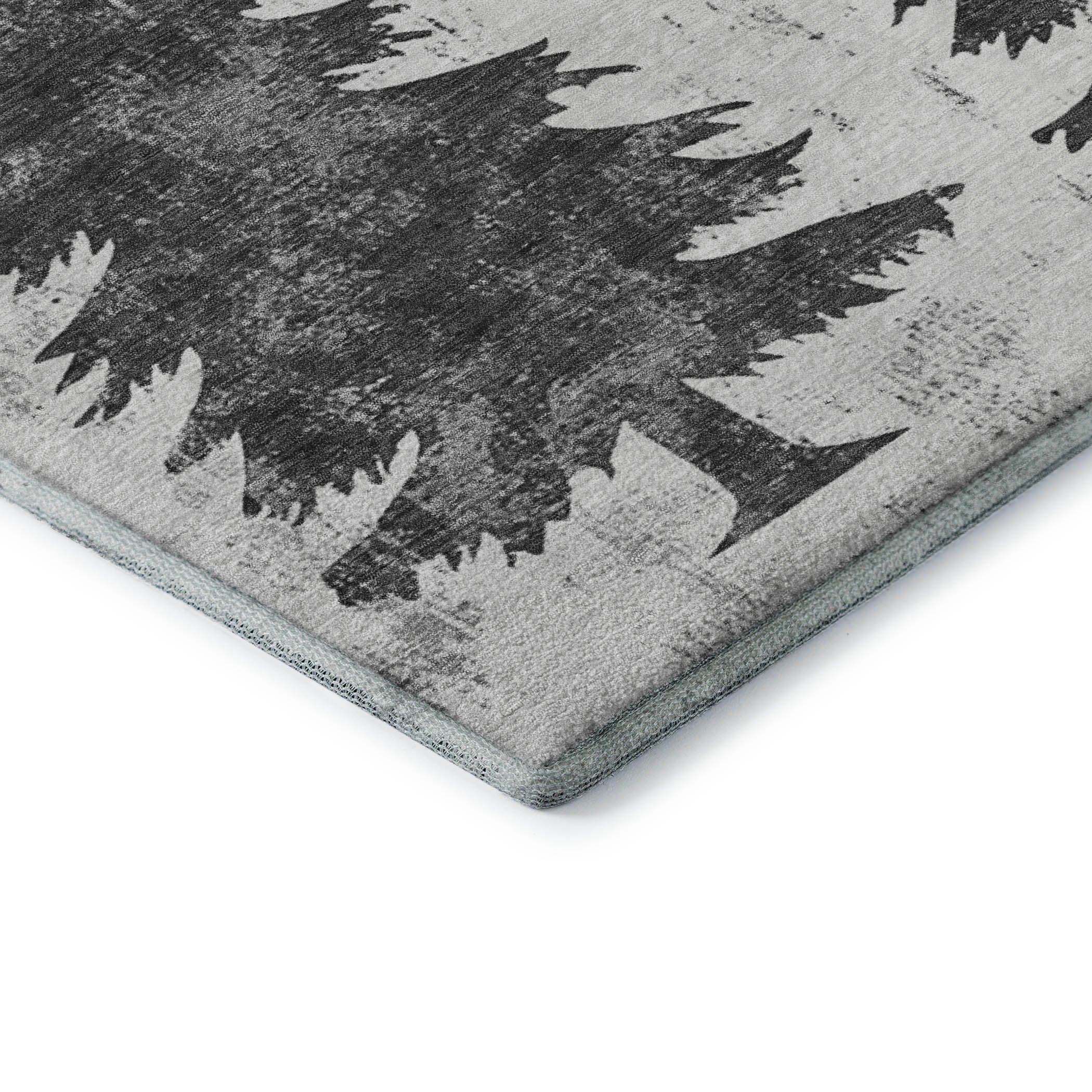 Seville Machine Washable Transitional Gray Rug 1'8" x 2'6" #shape_Rectangle