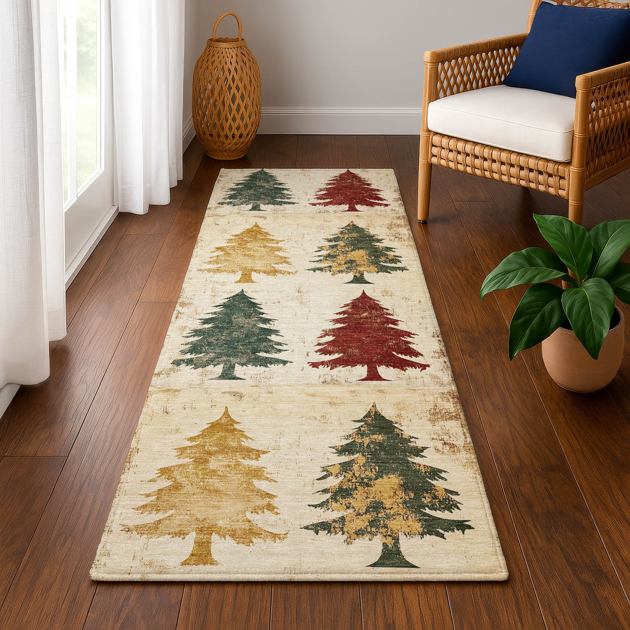Seville Machine Washable Transitional Ivory Rug 2'3" x 7'6" #shape_Runner