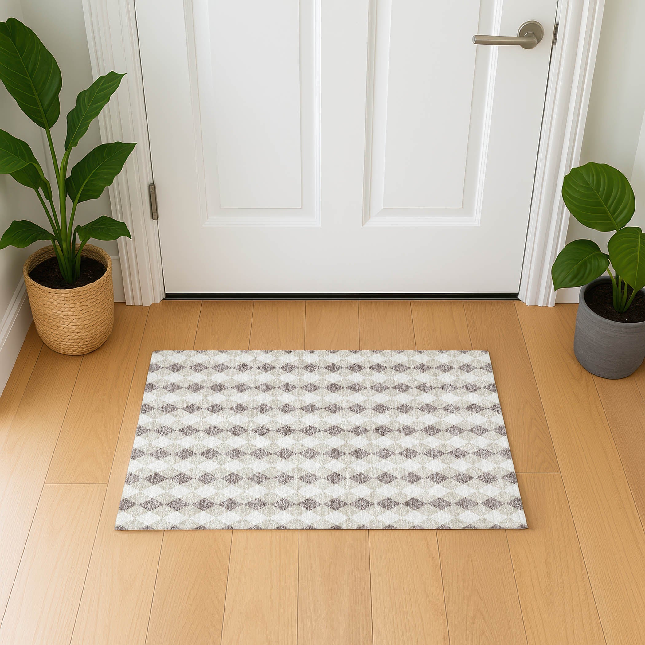 Sintra Machine Washable Transitional Beige Brown Rug 1'8" x 2'6" #shape_Rectangle