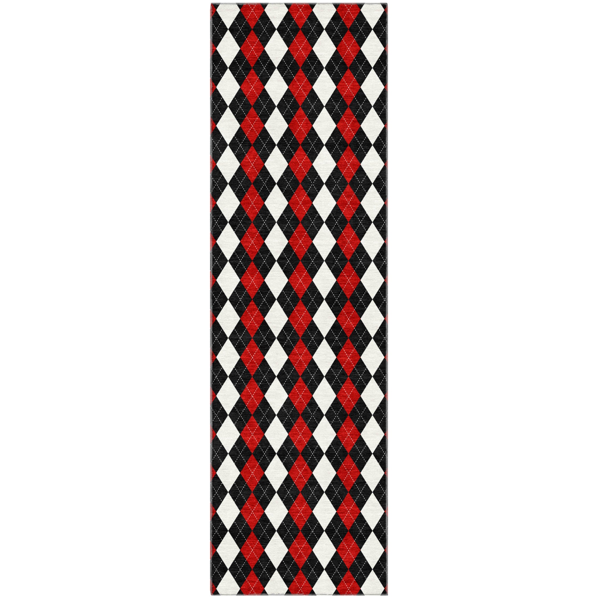 Sintra Machine Washable Transitional Black Rug 2'3" x 7'6" #shape_Runner