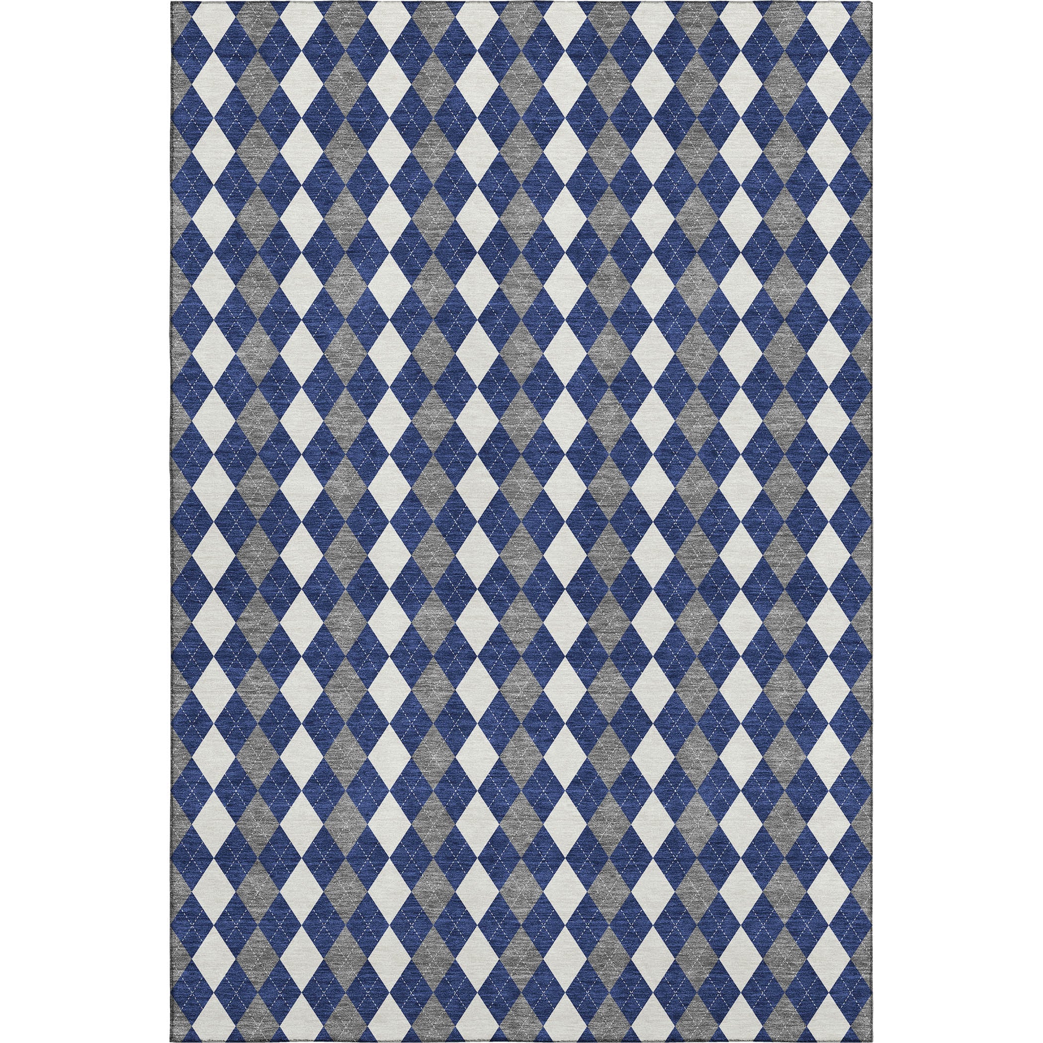 Sintra Machine Washable Transitional Navy Blue Rug 2'6" x 3'10" #shape_Rectangle