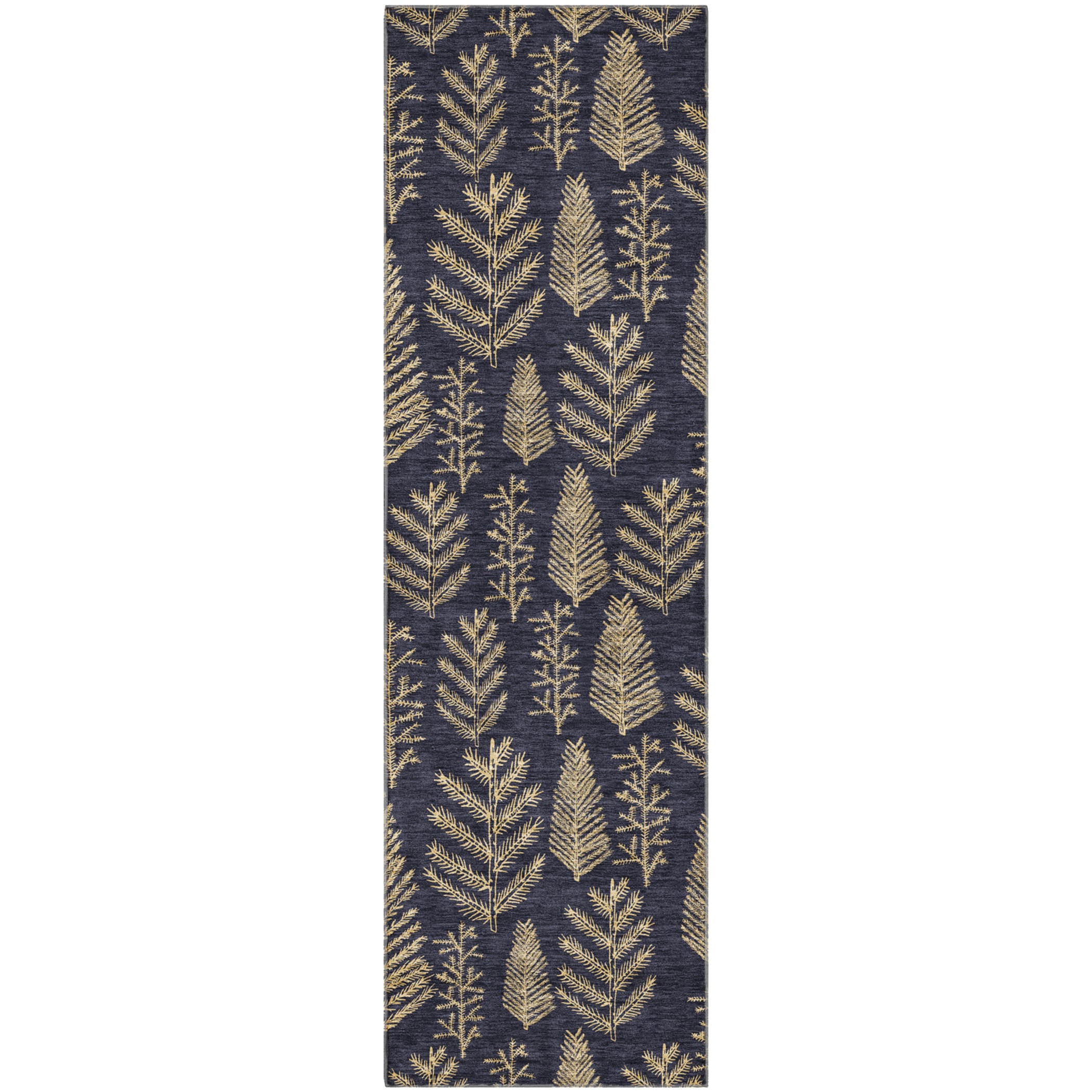 Lima Machine Washable Transitional Black Rug 2'3" x 7'6" #shape_Runner