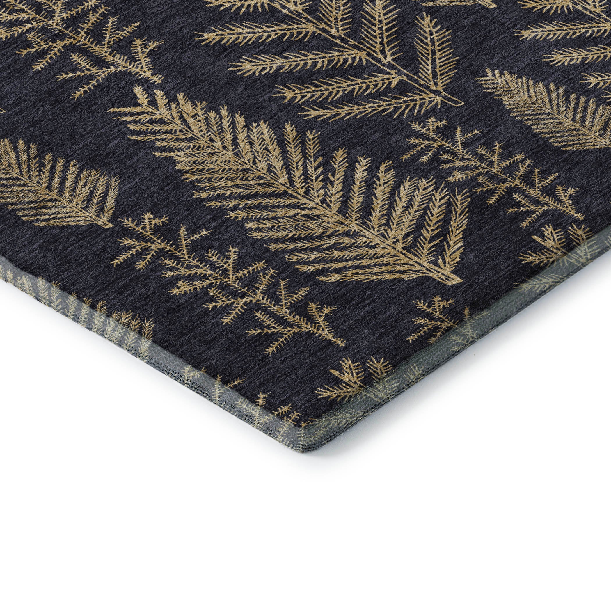 Lima Machine Washable Transitional Black Rug 1'8" x 2'6" #shape_Rectangle