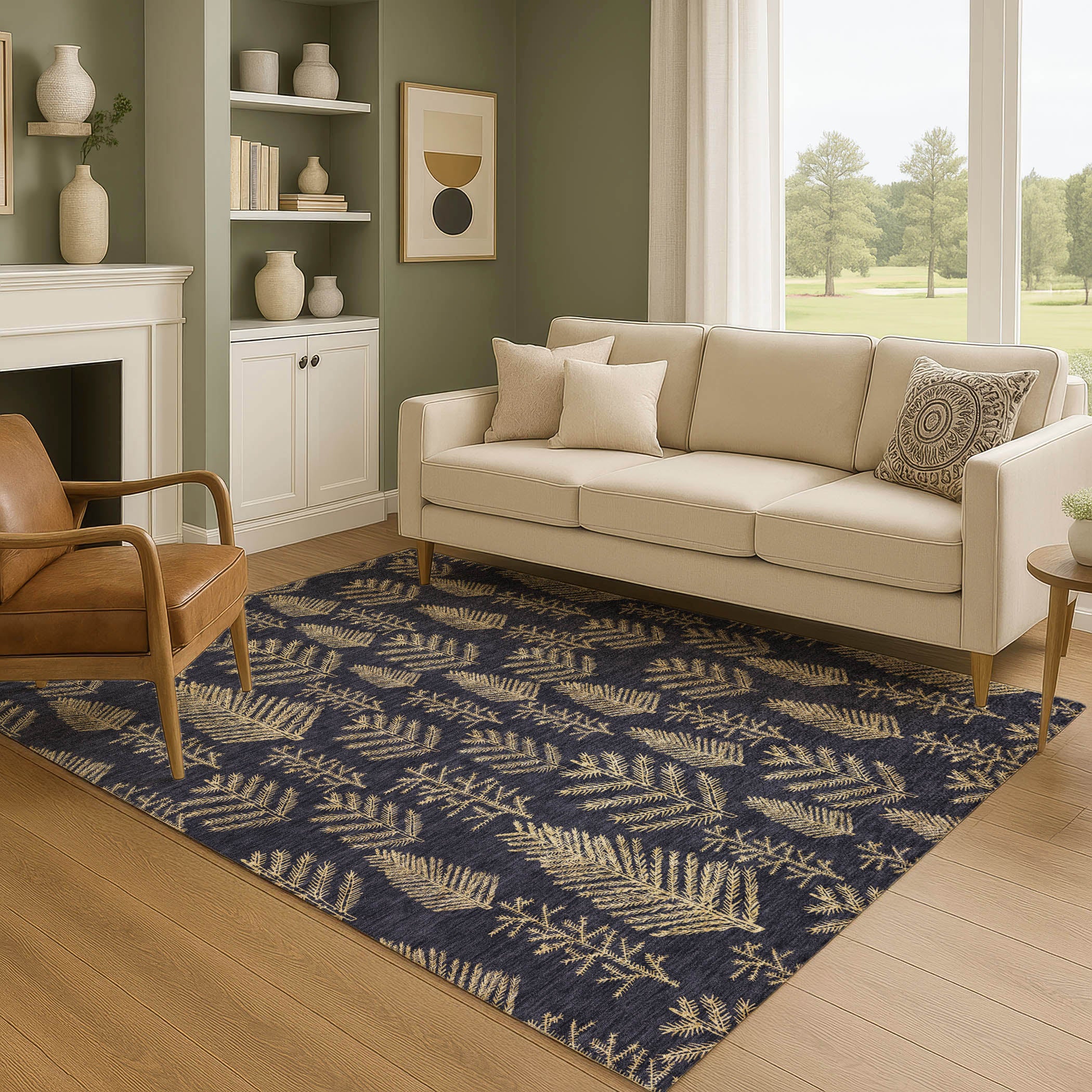 Lima Machine Washable Transitional Black Rug 2'6" x 3'10" #shape_Rectangle