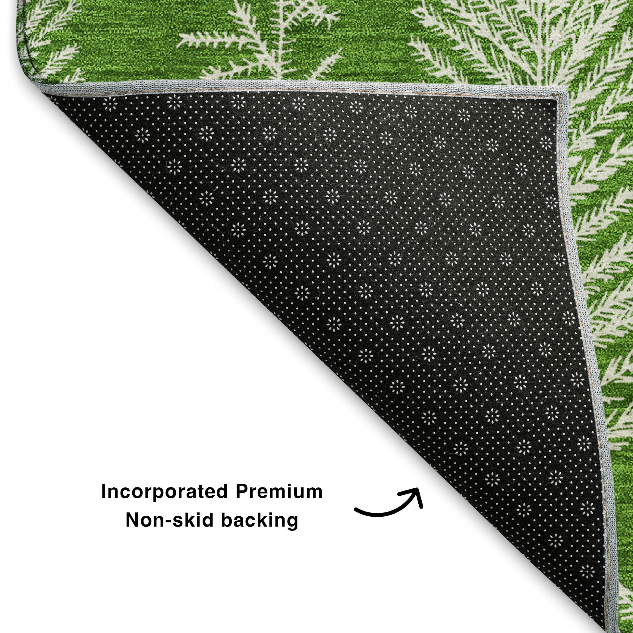 Lima Machine Washable Transitional Green Rug 1'8" x 2'6" #shape_Rectangle