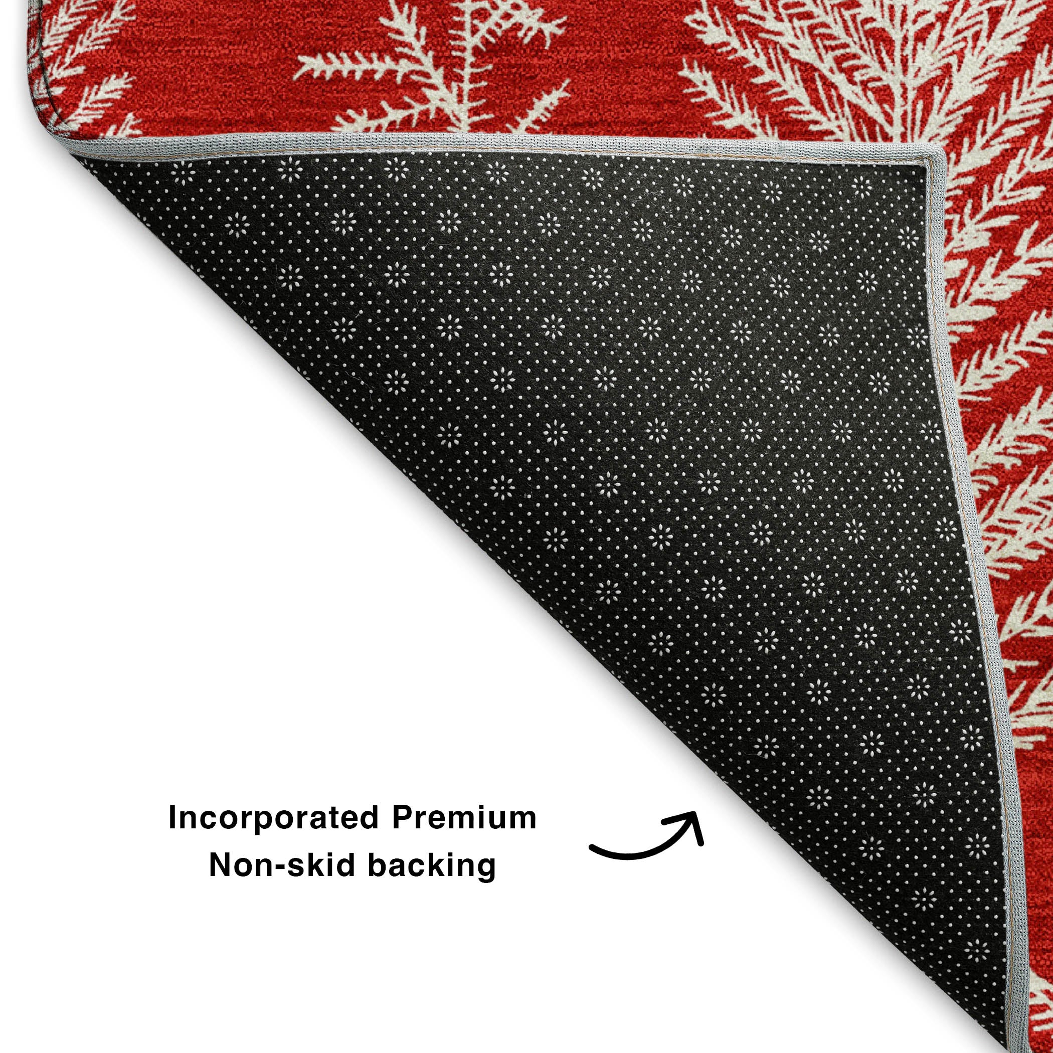 Lima Machine Washable Transitional Red Rug 1'8" x 2'6" #shape_Rectangle