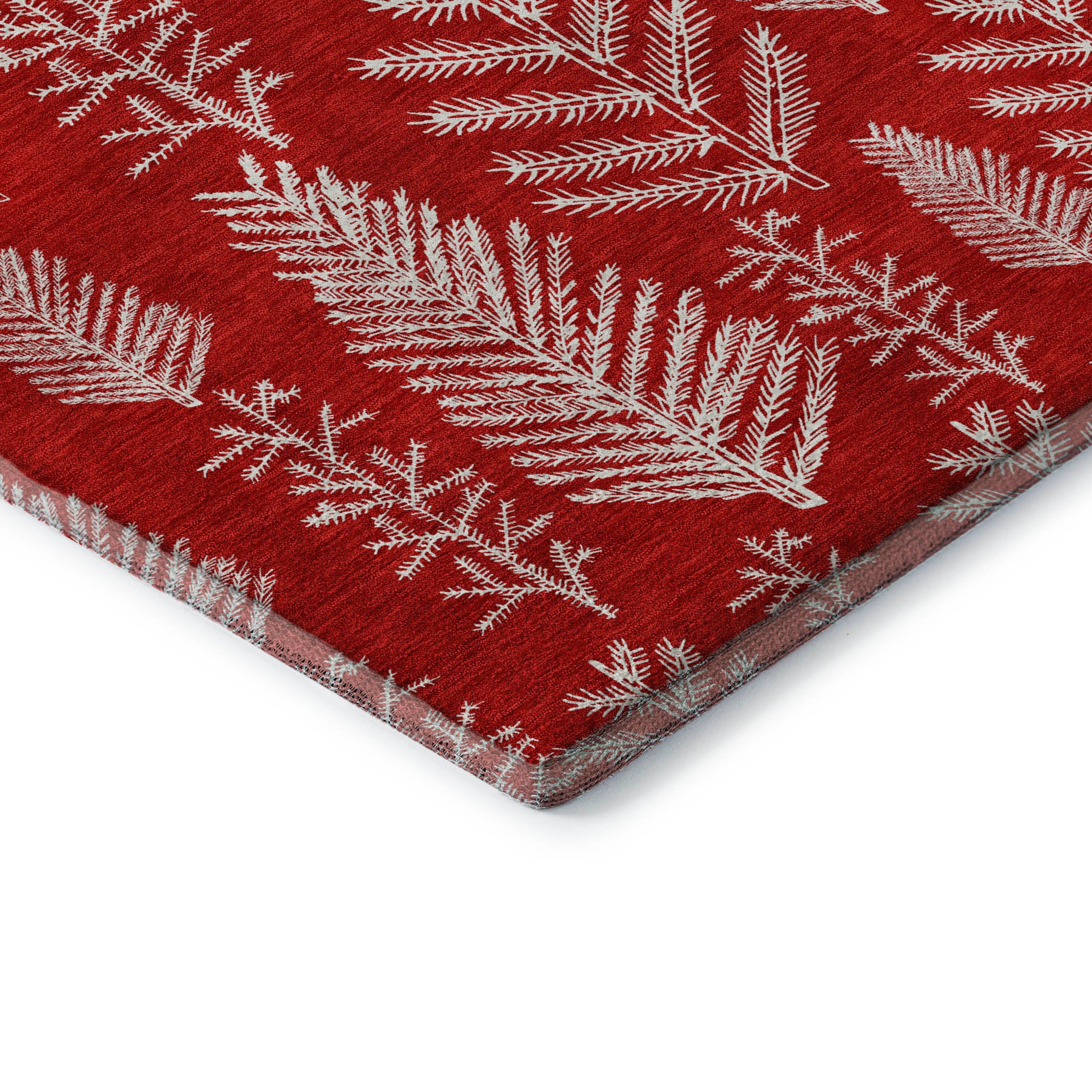 Lima Machine Washable Transitional Red Rug 1'8" x 2'6" #shape_Rectangle