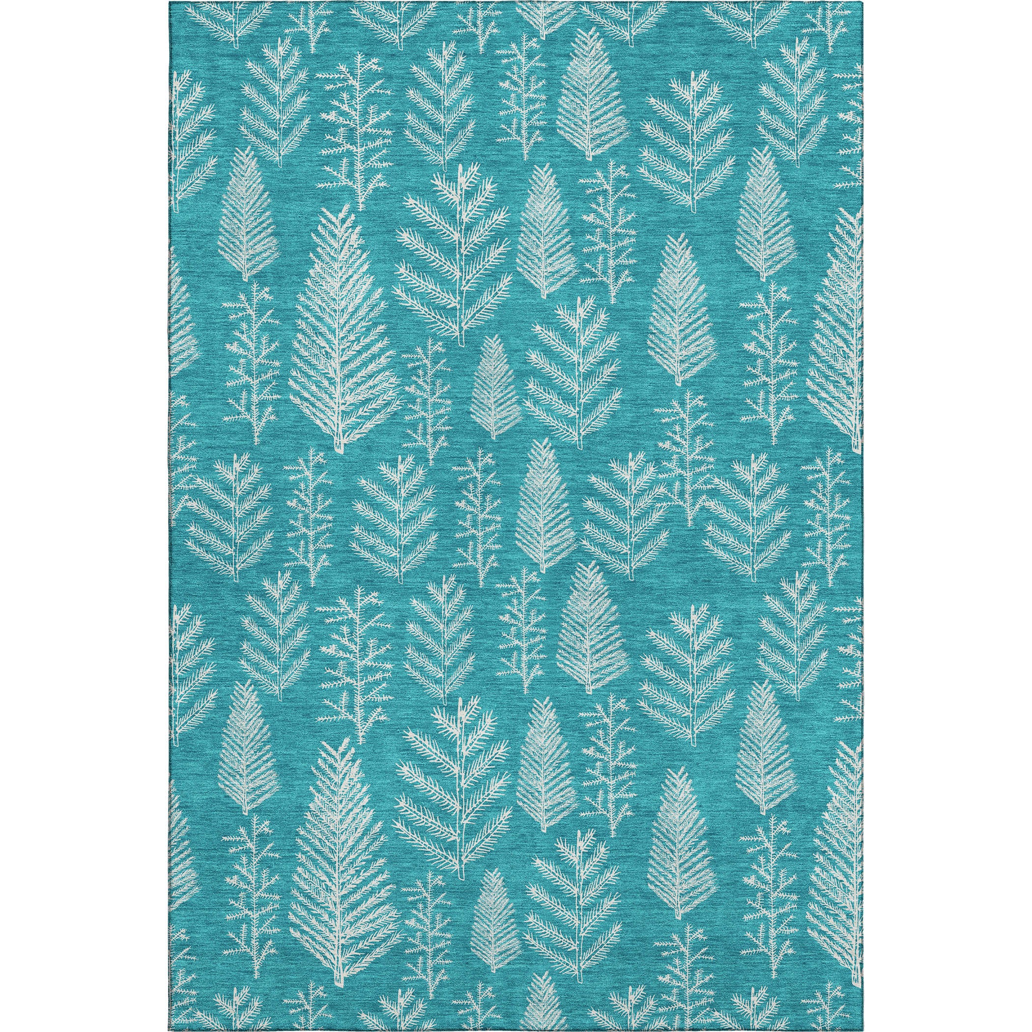 Lima Machine Washable Transitional Teal Rug 2'6" x 3'10" #shape_Rectangle
