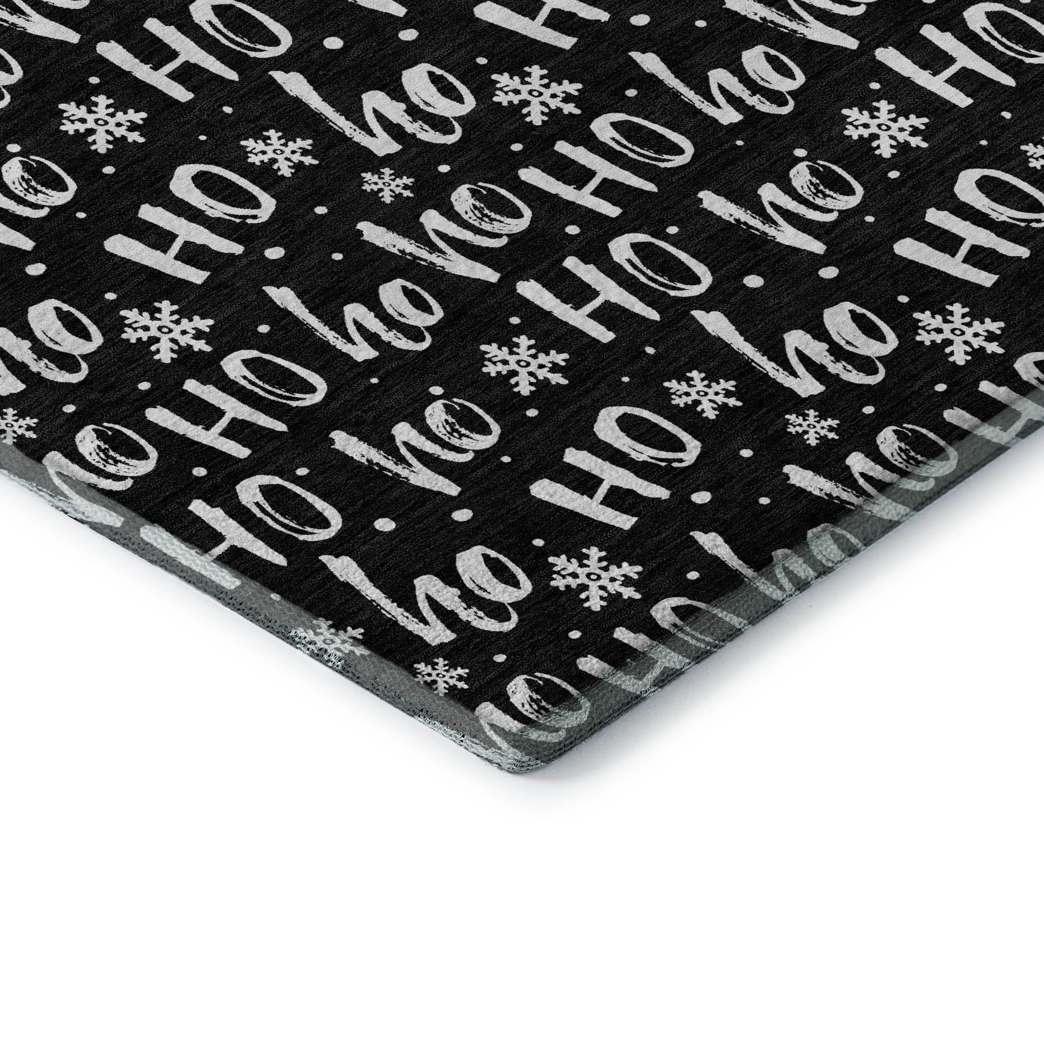 Queenstown Machine Washable Transitional Black Rug 1'8" x 2'6" #shape_Rectangle