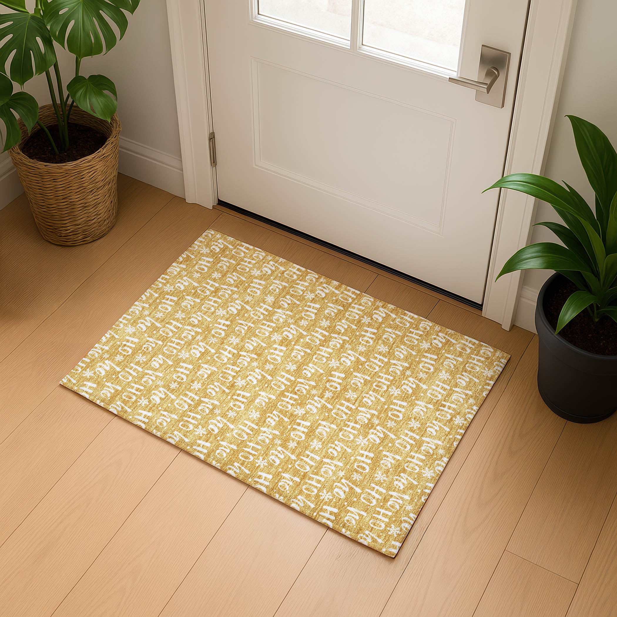 Queenstown Machine Washable Transitional Gold Rug 1'8" x 2'6" #shape_Rectangle