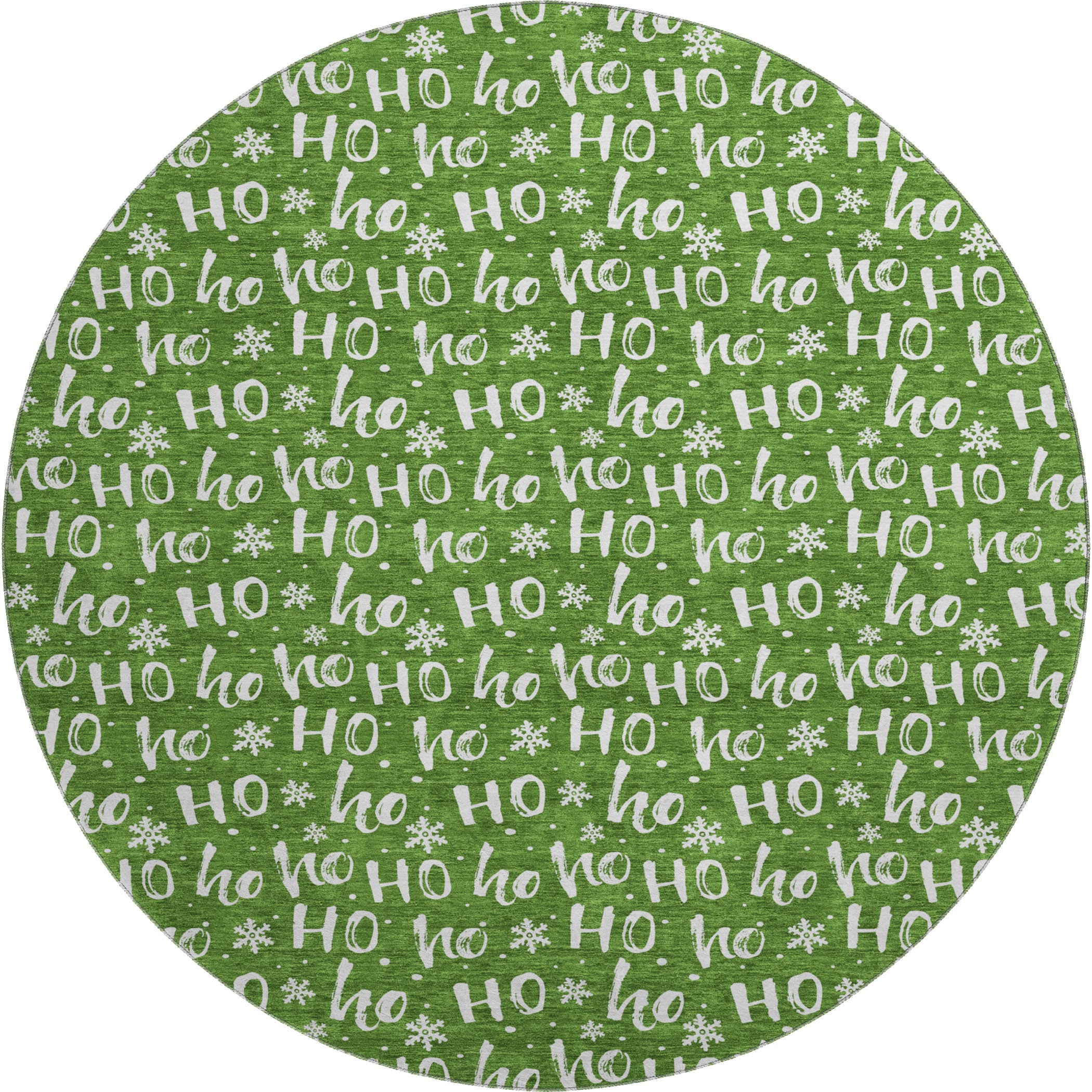 Queenstown Machine Washable Transitional Green Rug 8' x 8' #shape_Round