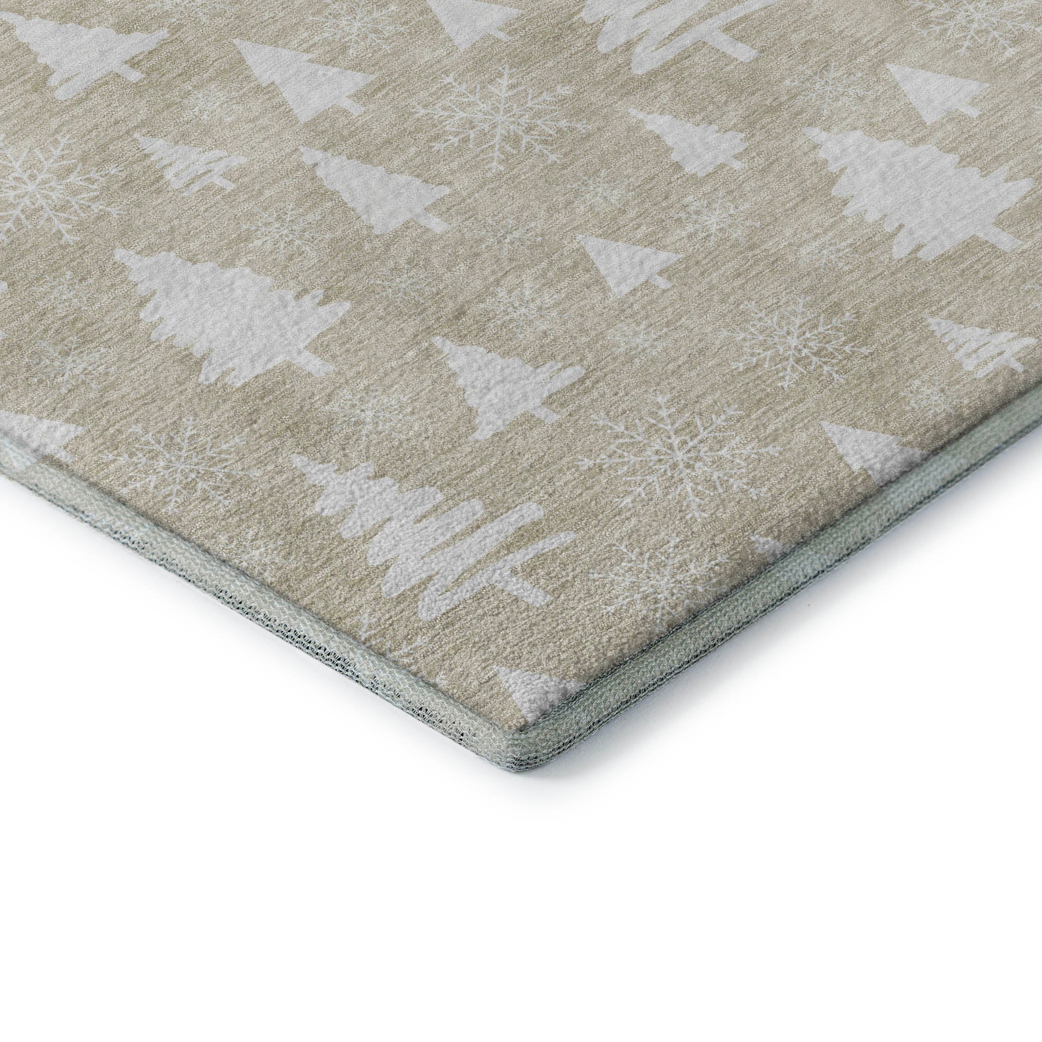 Baku Machine Washable Transitional Beige Brown Rug 1'8" x 2'6" #shape_Rectangle