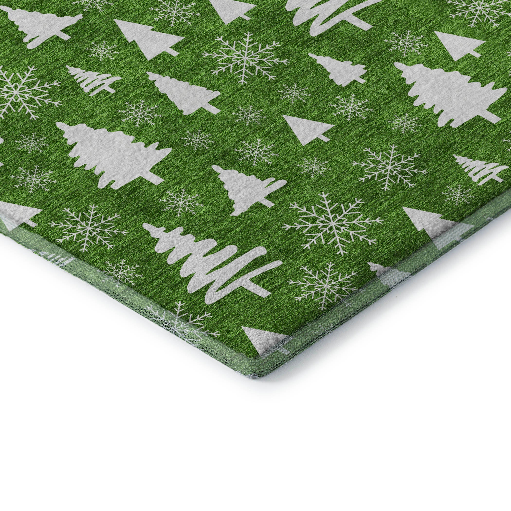 Baku Machine Washable Transitional Emerald Green Rug 1'8" x 2'6" #shape_Rectangle