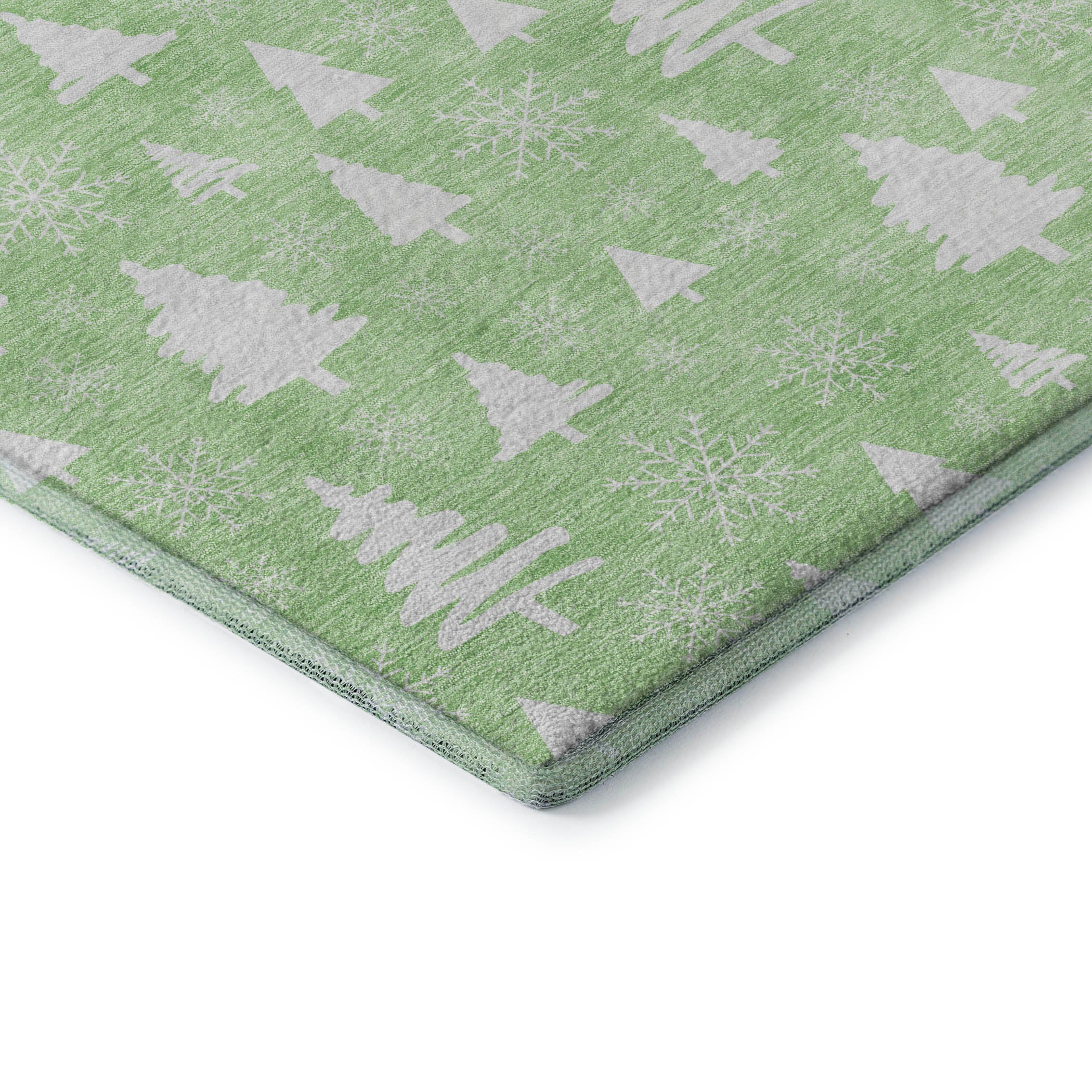 Baku Machine Washable Transitional Mint Green Rug 1'8" x 2'6" #shape_Rectangle