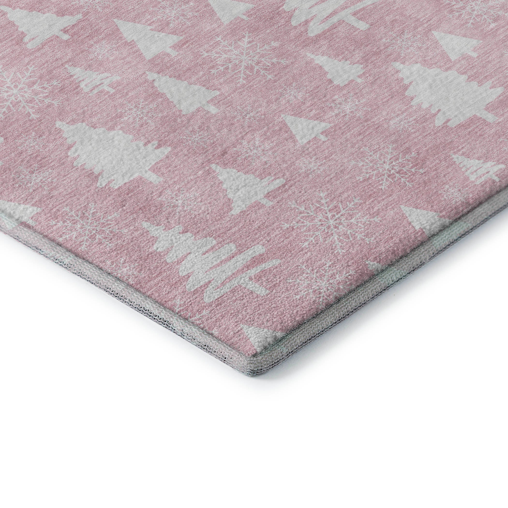Baku Machine Washable Transitional Pink Rug 1'8" x 2'6" #shape_Rectangle