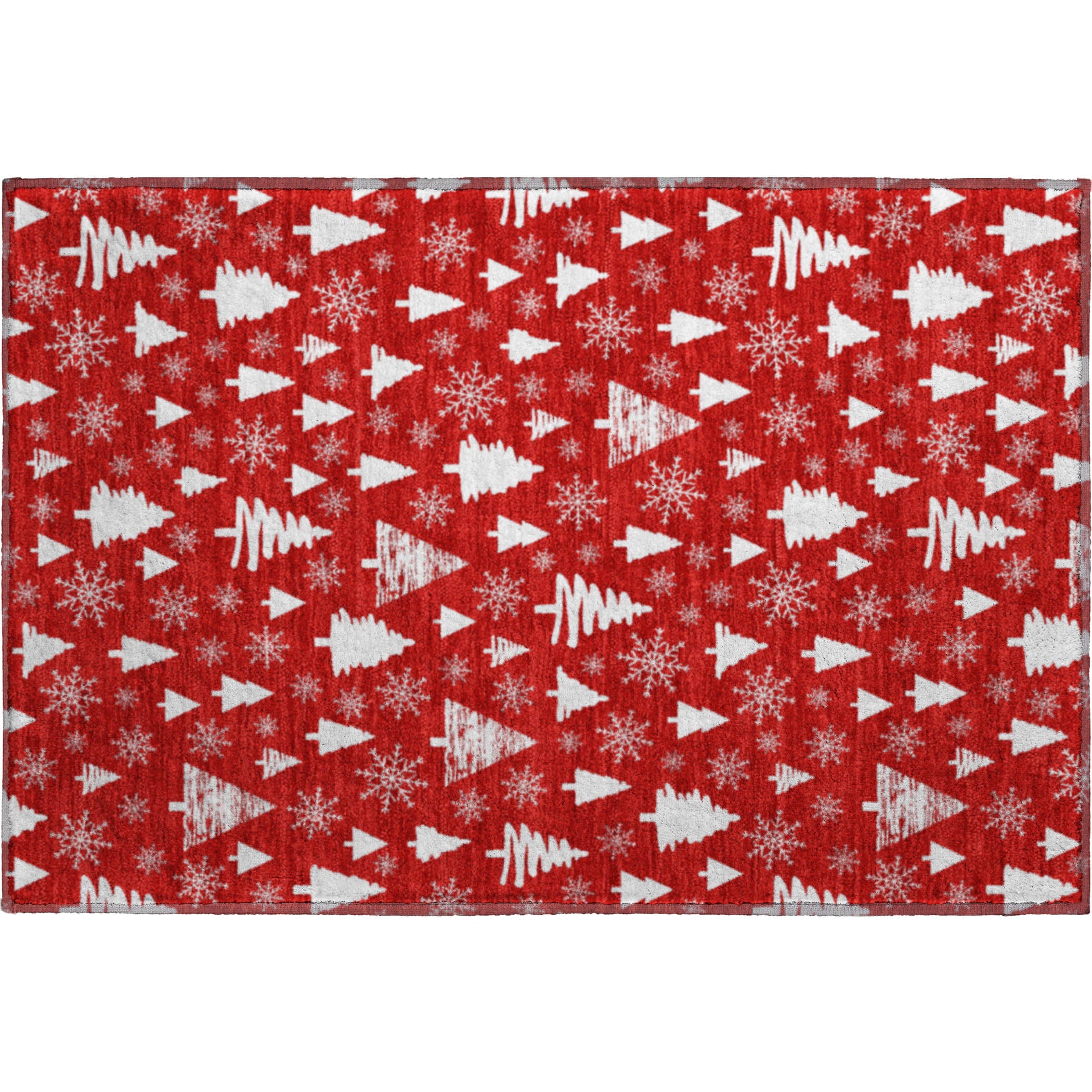 Baku Machine Washable Transitional Red Rug 1'8" x 2'6" #shape_Rectangle