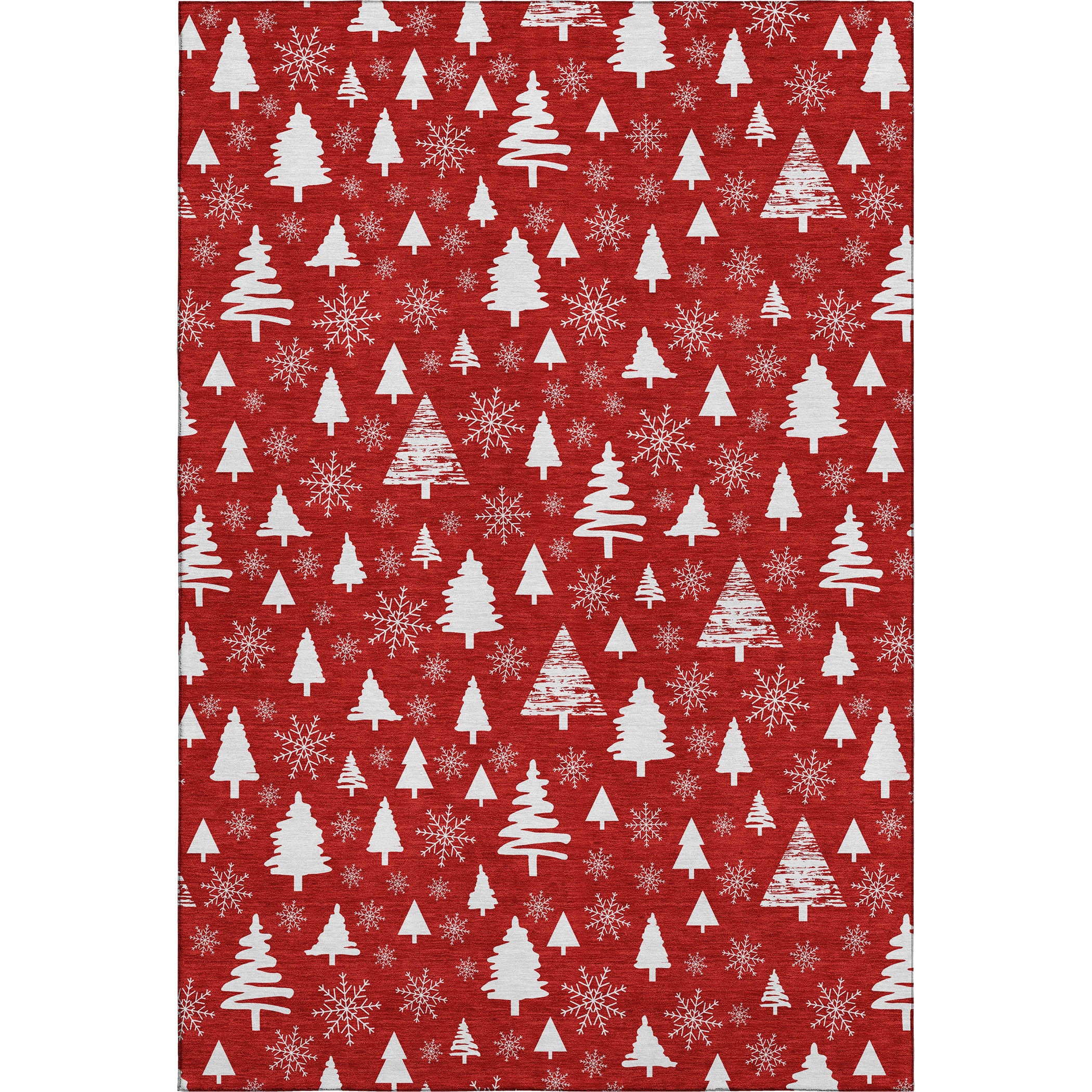Baku Machine Washable Transitional Red Rug 2'6" x 3'10" #shape_Rectangle