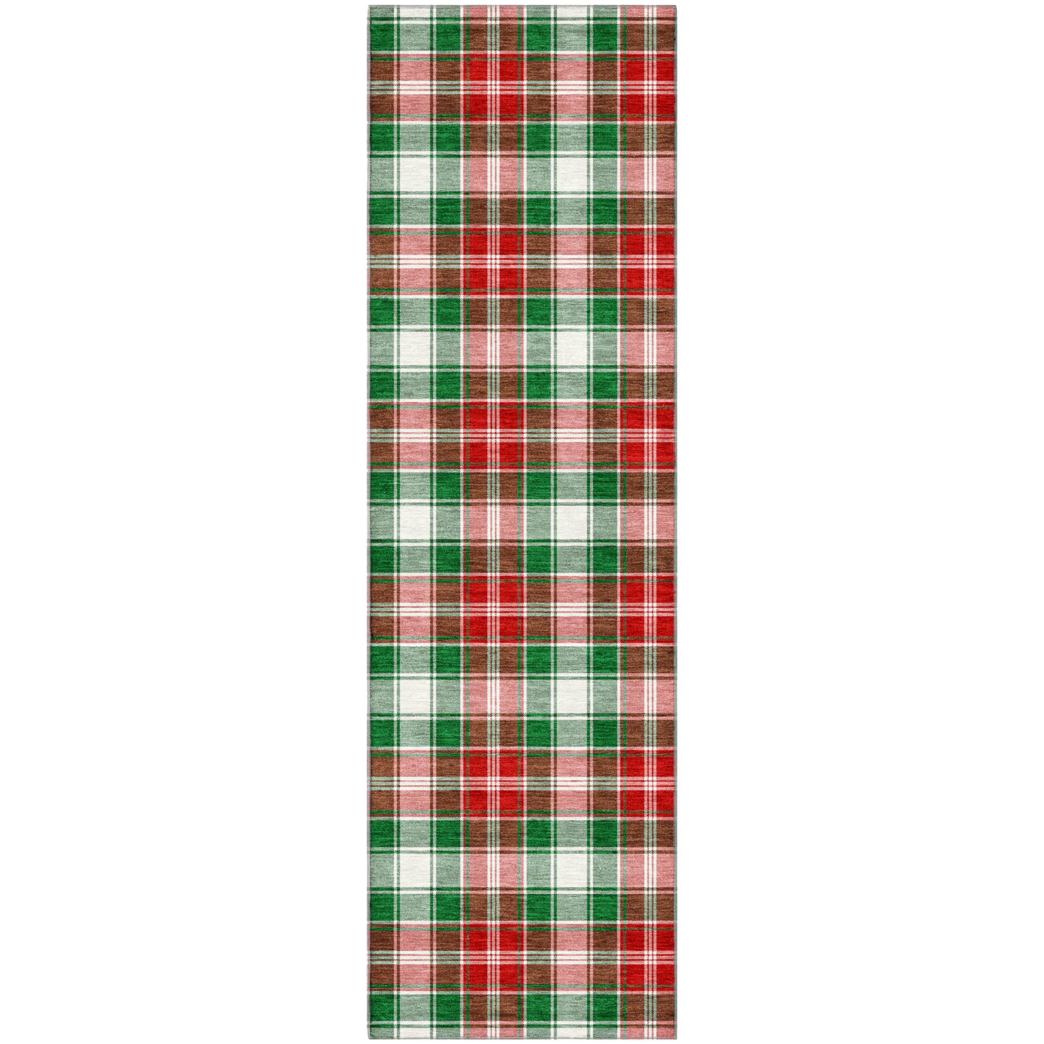 Bogota Machine Washable Transitional Emerald Green Rug 2'3" x 7'6" #shape_Runner