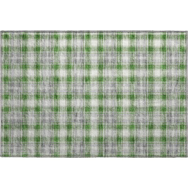 Bogota Machine Washable Transitional Green Rug 1'8" x 2'6"