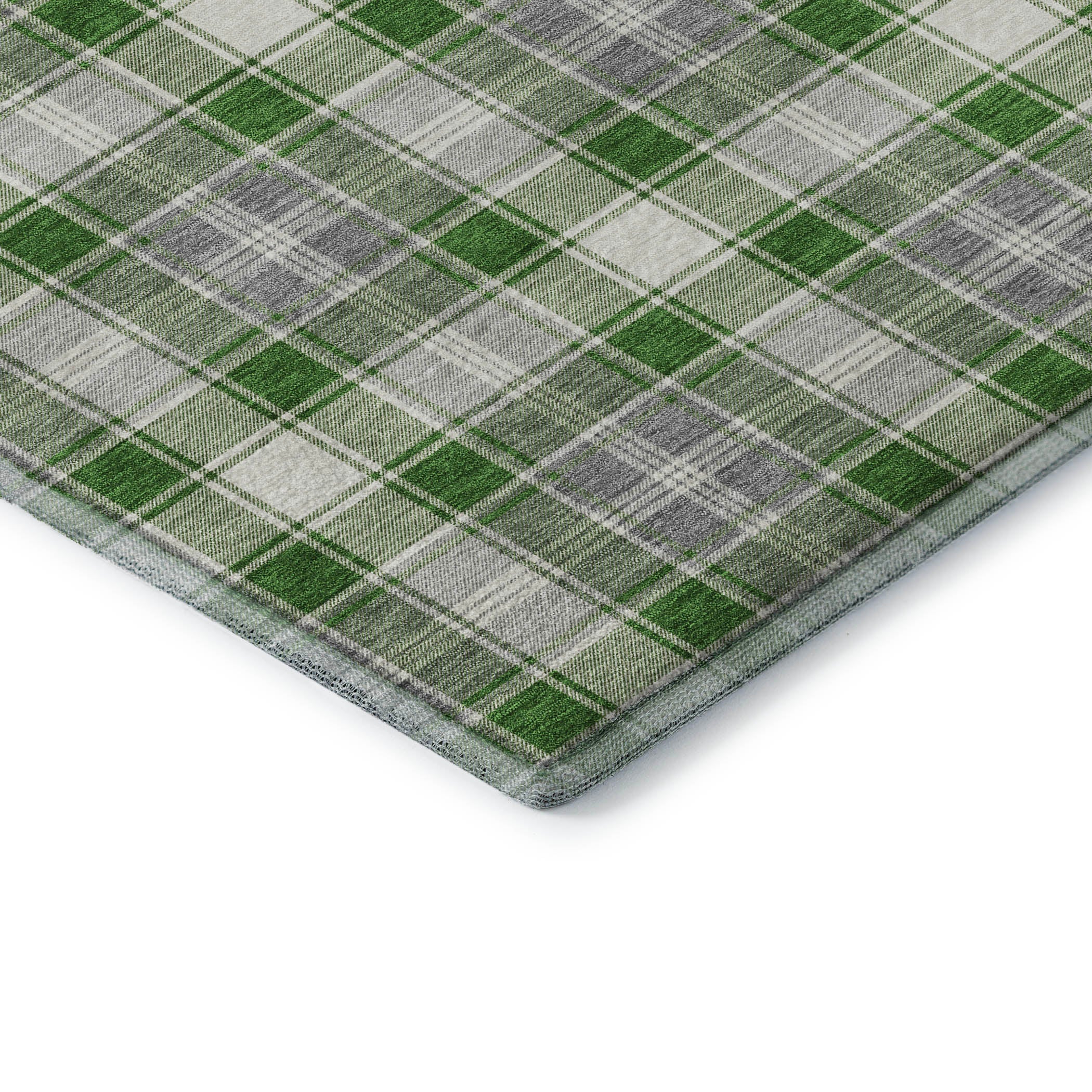 Bogota Machine Washable Transitional Green Rug 1'8" x 2'6" #shape_Rectangle