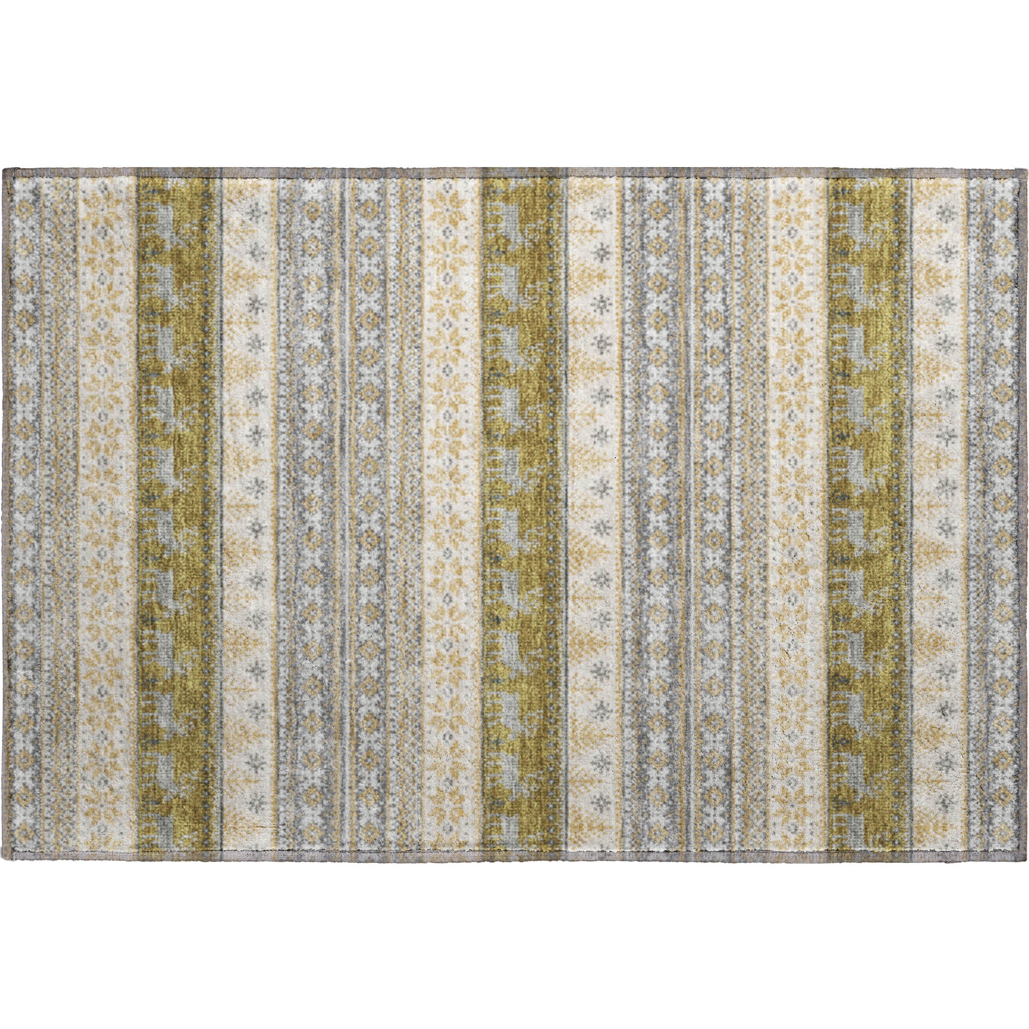 Budapest Machine Washable Transitional Gray Rug 1'8" x 2'6" #shape_Rectangle