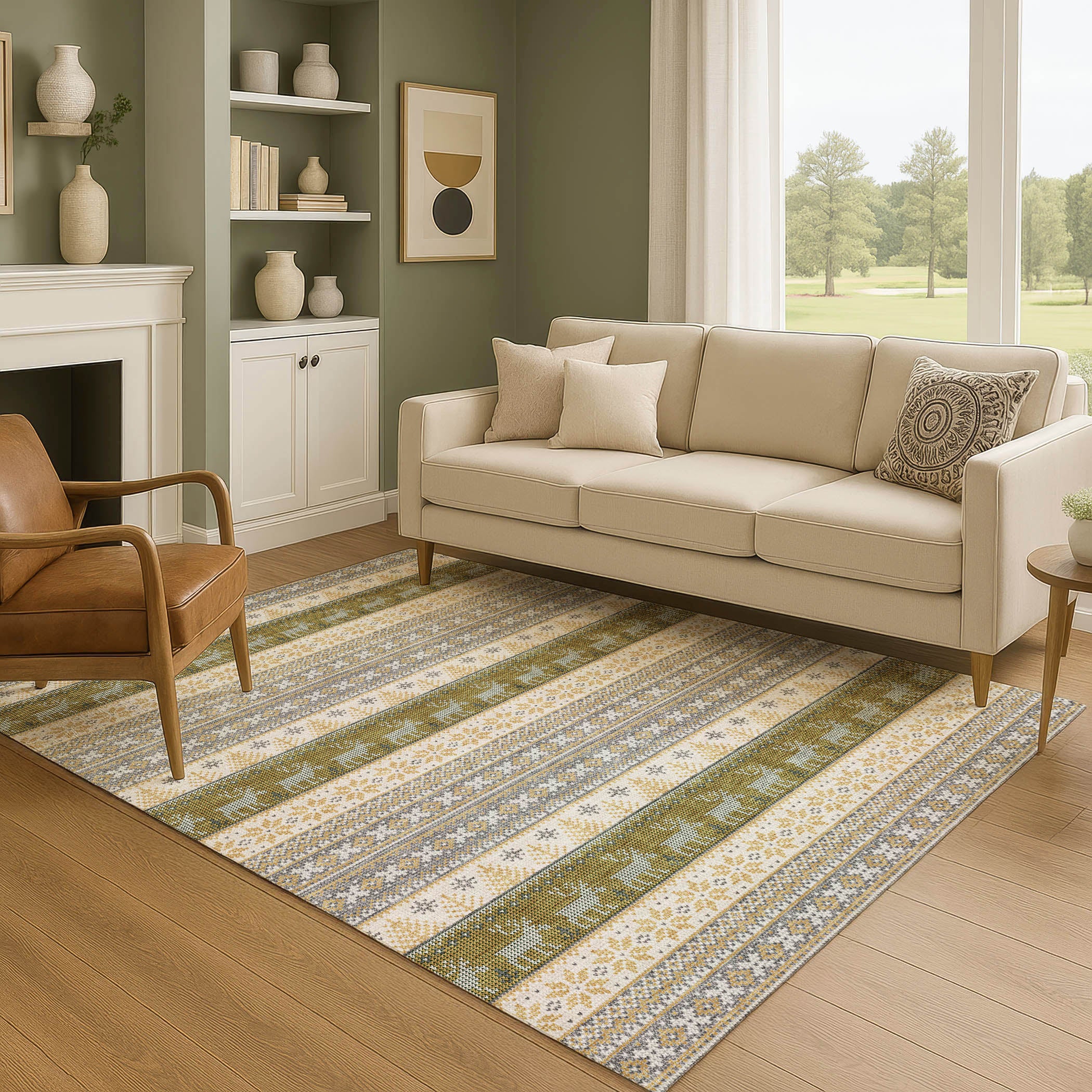 Budapest Machine Washable Transitional Gray Rug 2'6" x 3'10" #shape_Rectangle
