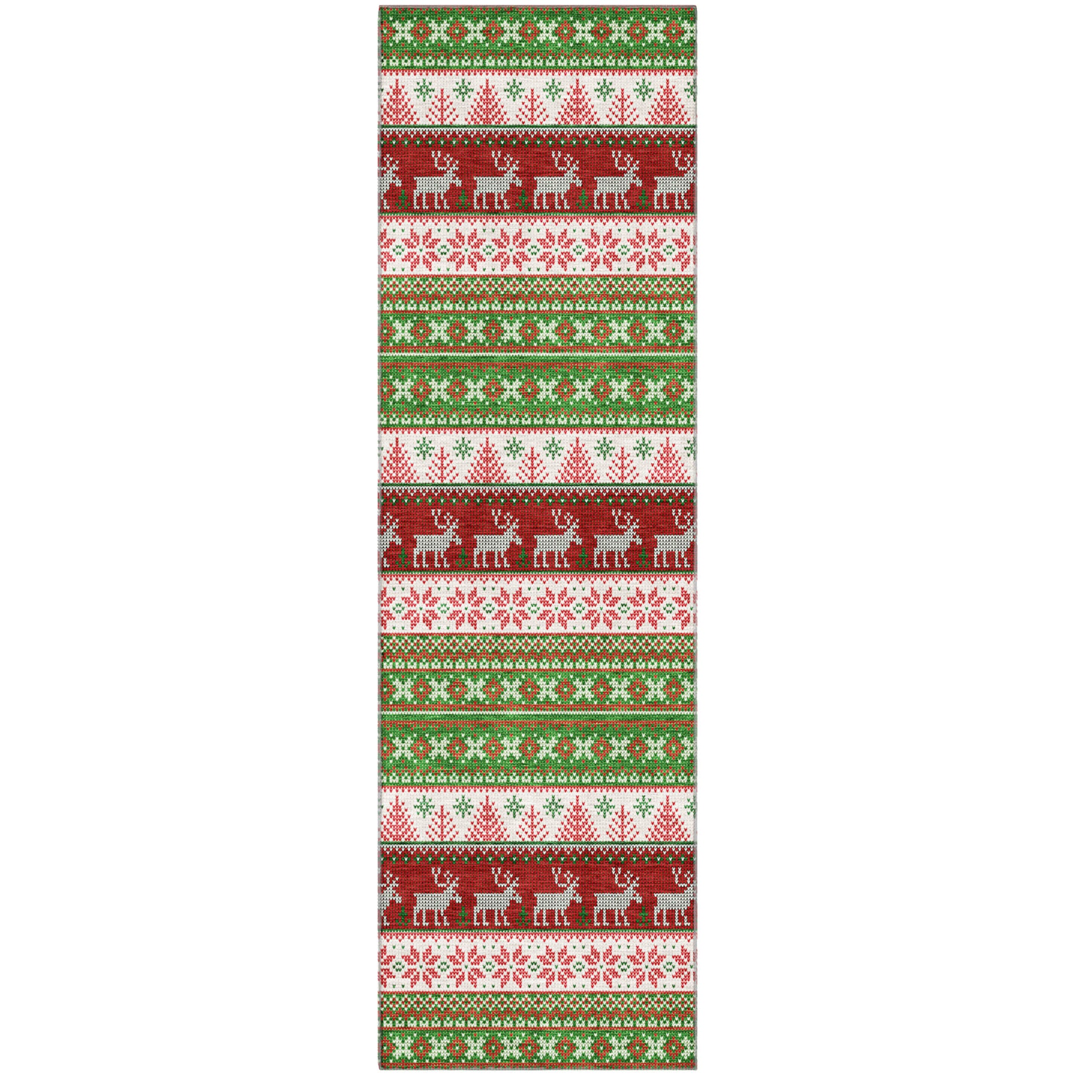 Budapest Machine Washable Transitional Green Rug 2'3" x 7'6" #shape_Runner