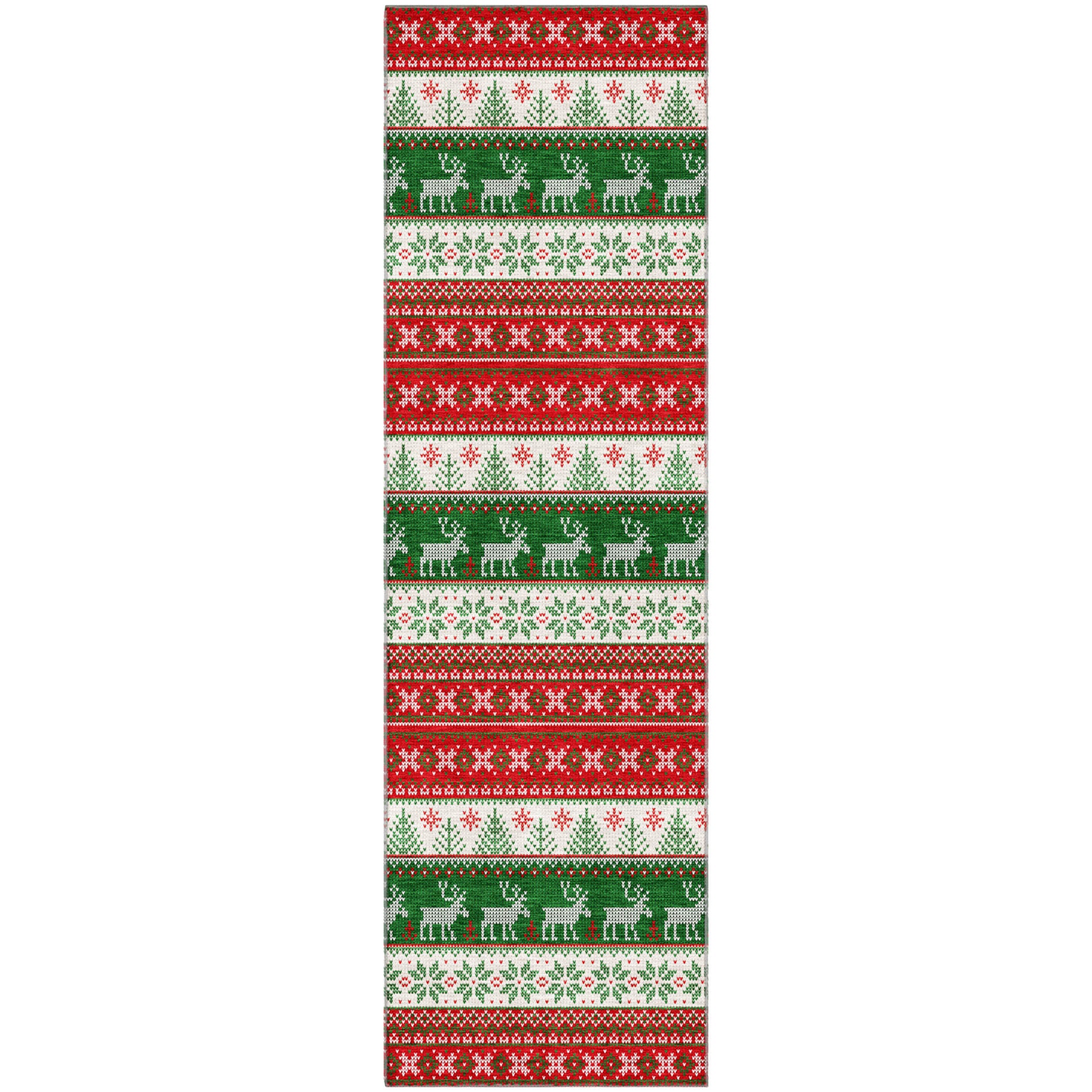 Budapest Machine Washable Transitional Red Rug 2'3" x 7'6" #shape_Runner