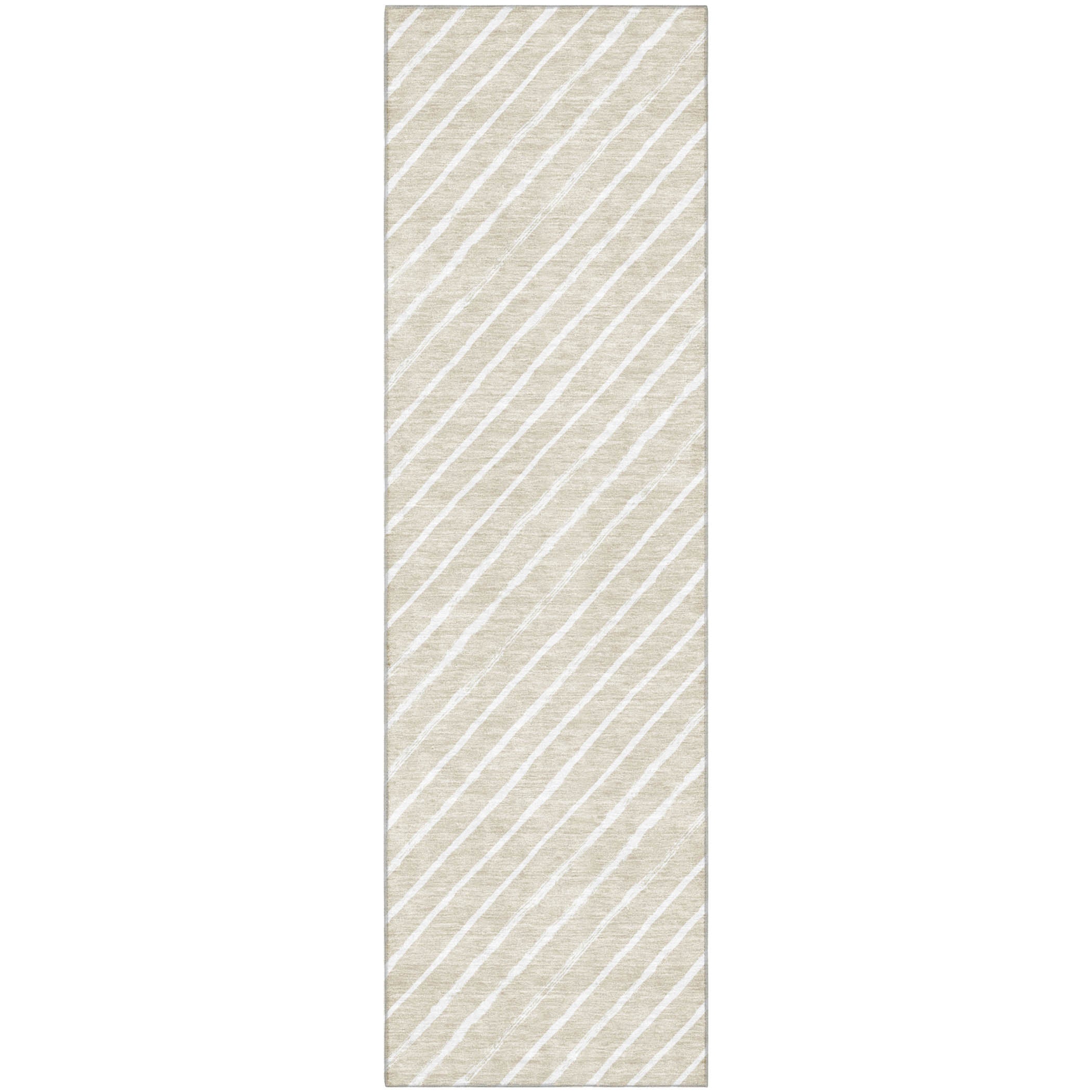 Reykjavik Machine Washable Transitional Beige Brown Rug 2'3" x 7'6" #shape_Runner