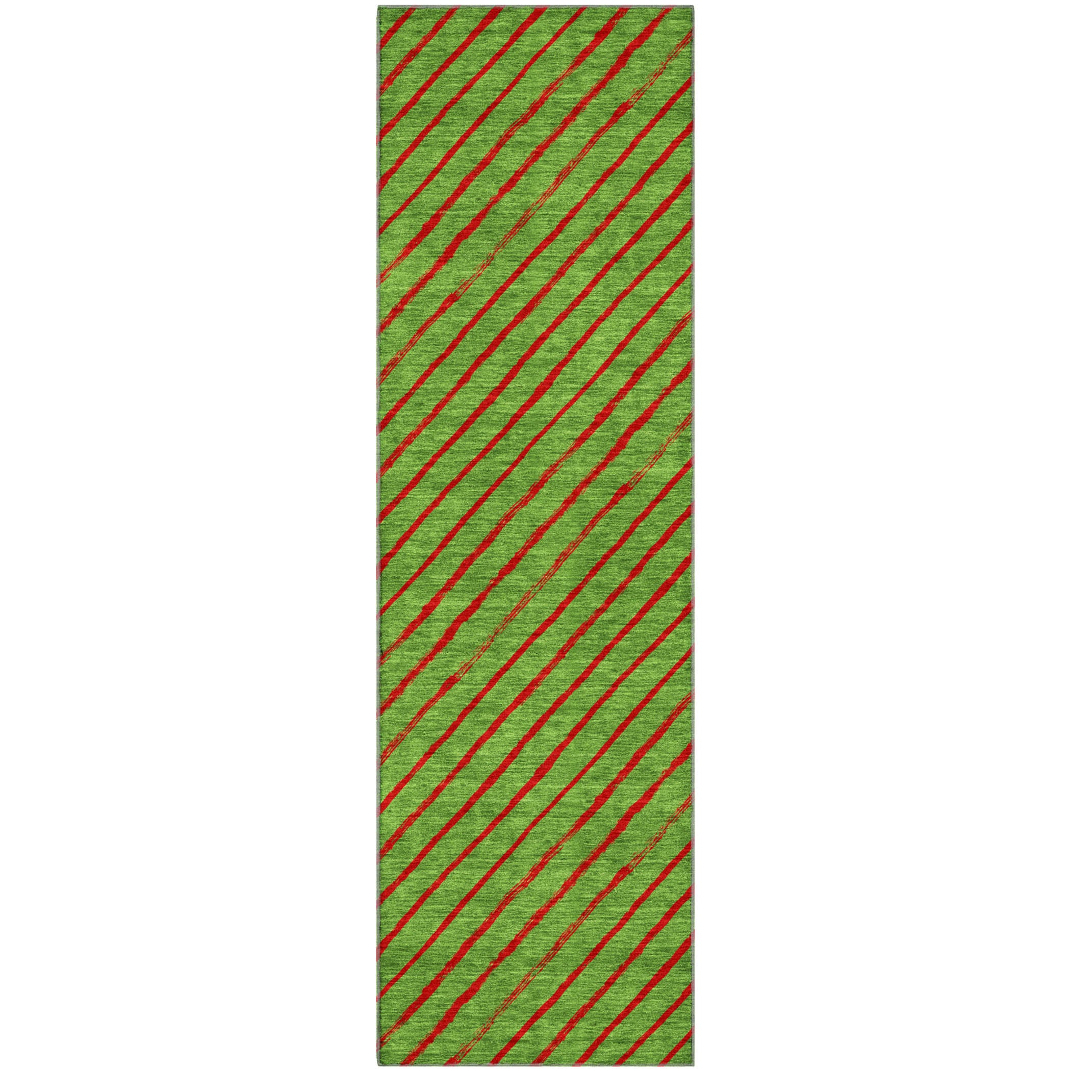 Reykjavik Machine Washable Transitional Fern Green Rug 2'3" x 7'6" #shape_Runner