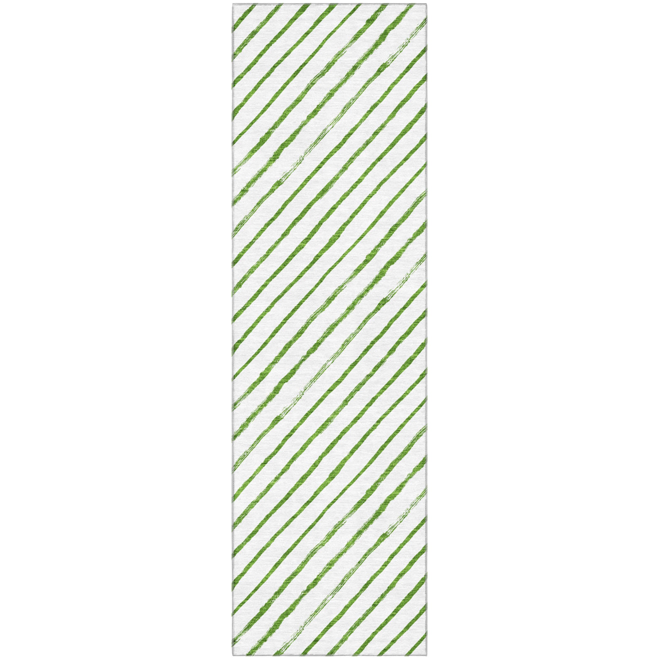 Reykjavik Machine Washable Transitional Green Rug 2'3" x 7'6" #shape_Runner