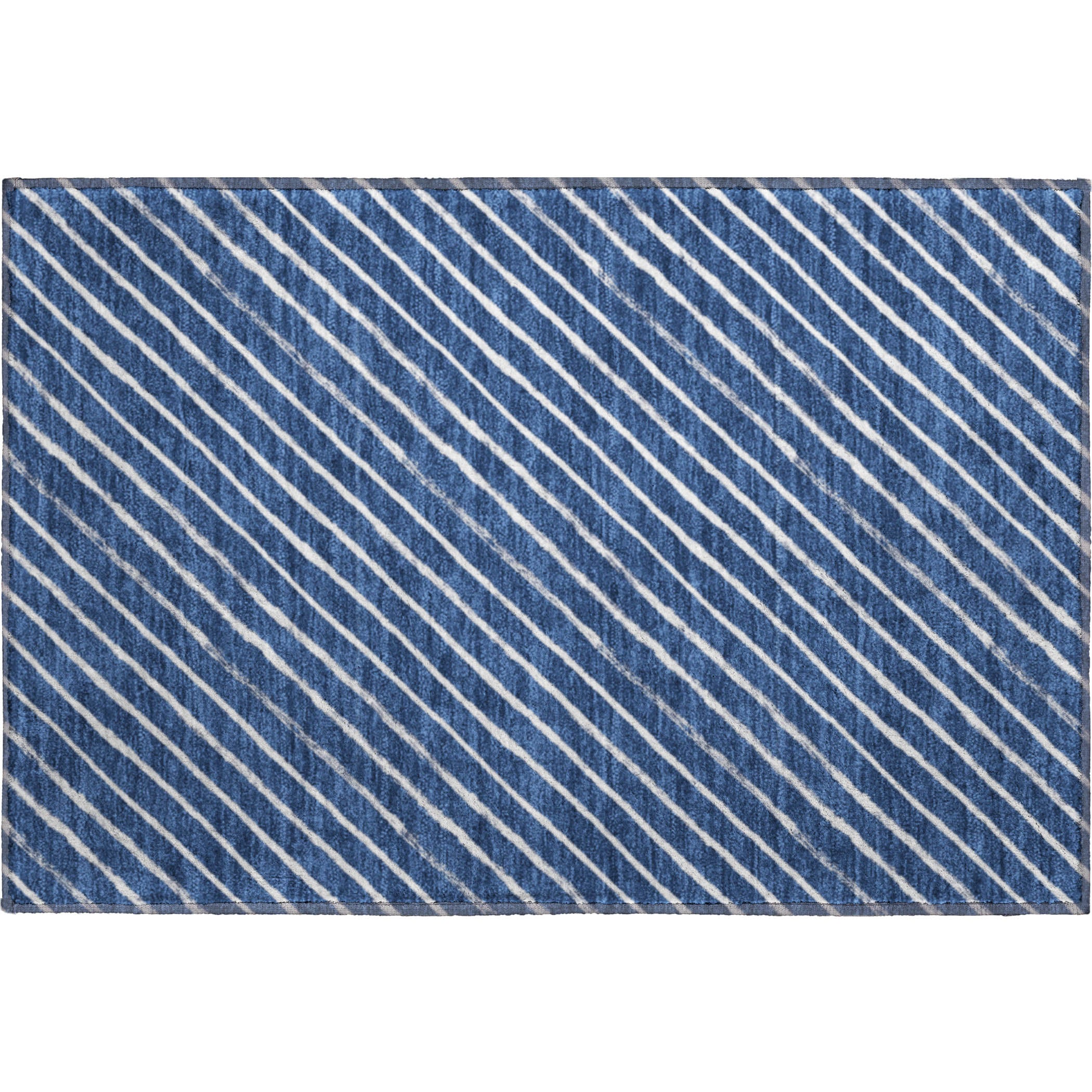 Reykjavik Machine Washable Transitional Navy Blue Rug 1'8" x 2'6" #shape_Rectangle