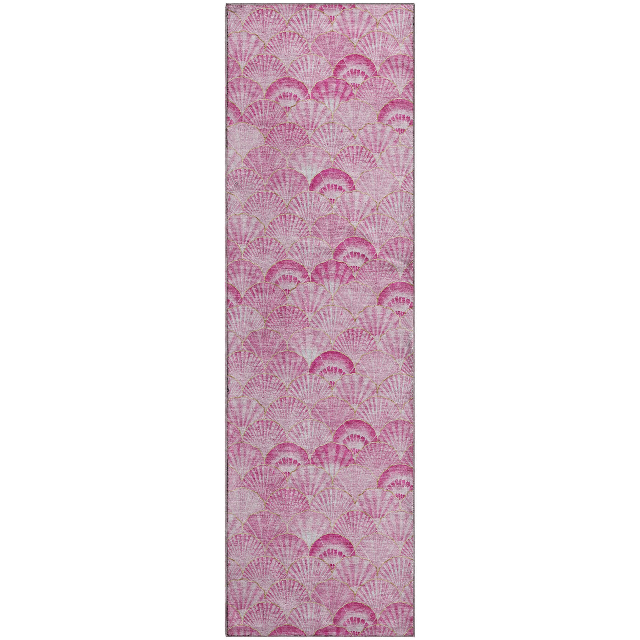 Bruges Machine Washable Coastal Pink Rug 2'3" x 7'6" #shape_Runner