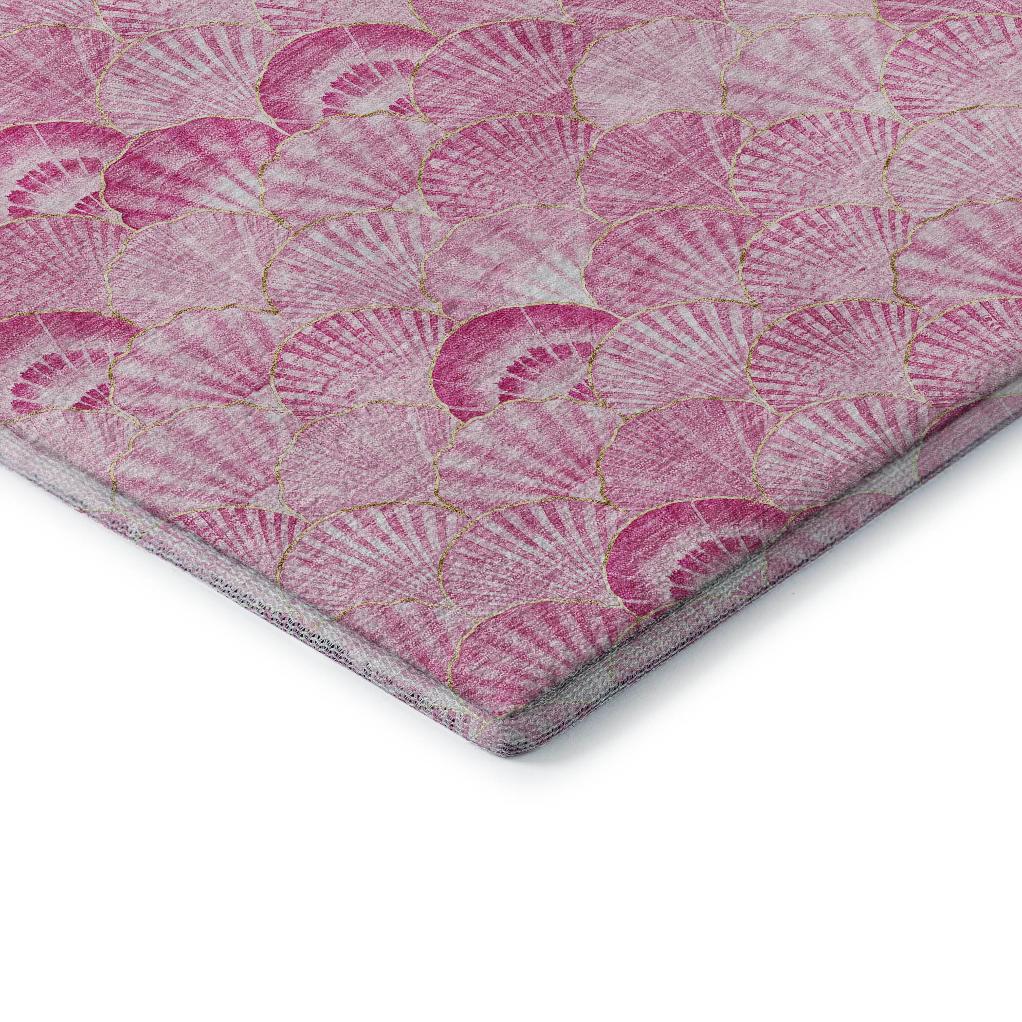 Bruges Machine Washable Coastal Pink Rug 1'8" x 2'6" #shape_Rectangle
