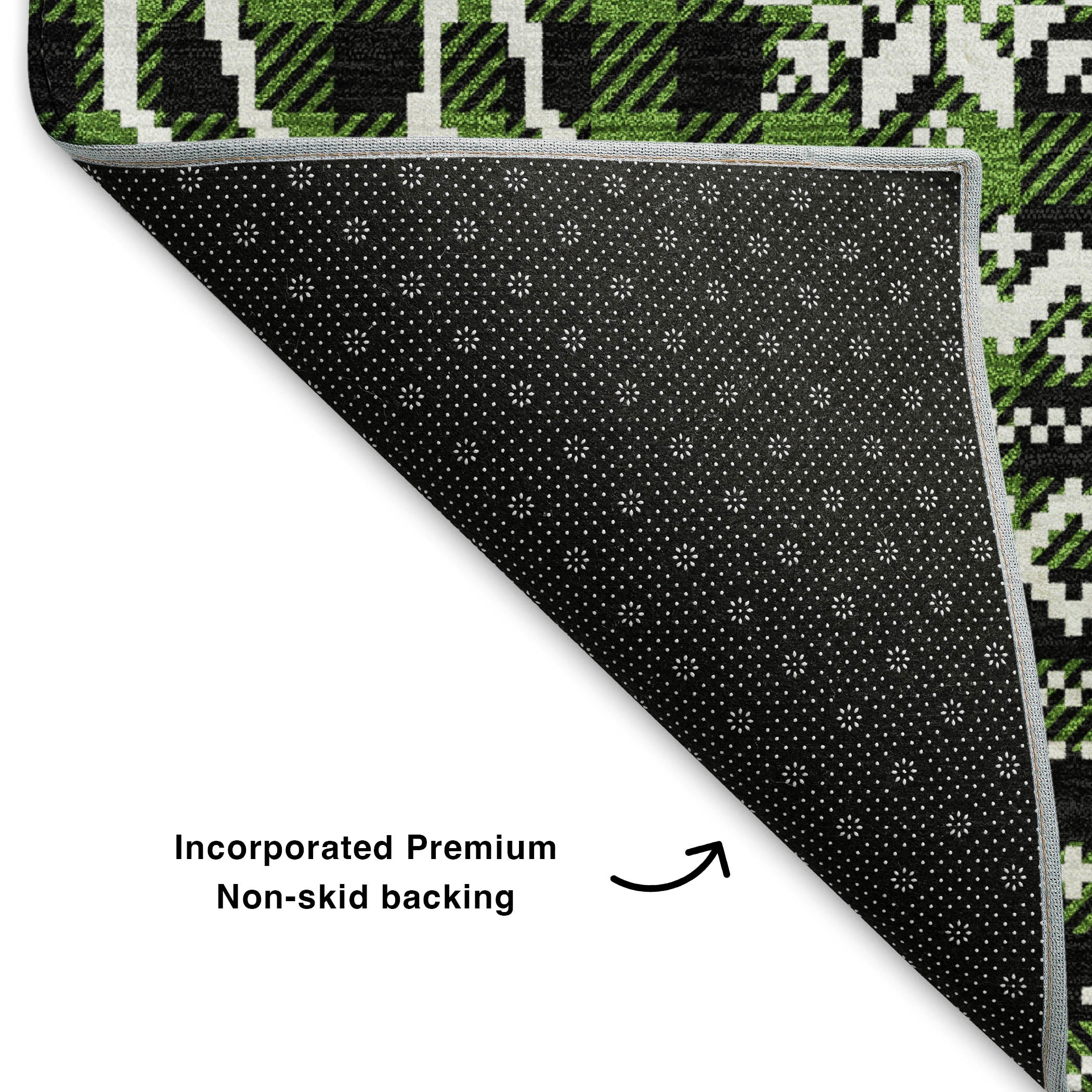 Baku Machine Washable Transitional Cactus Green Rug 1'8" x 2'6" #shape_Rectangle
