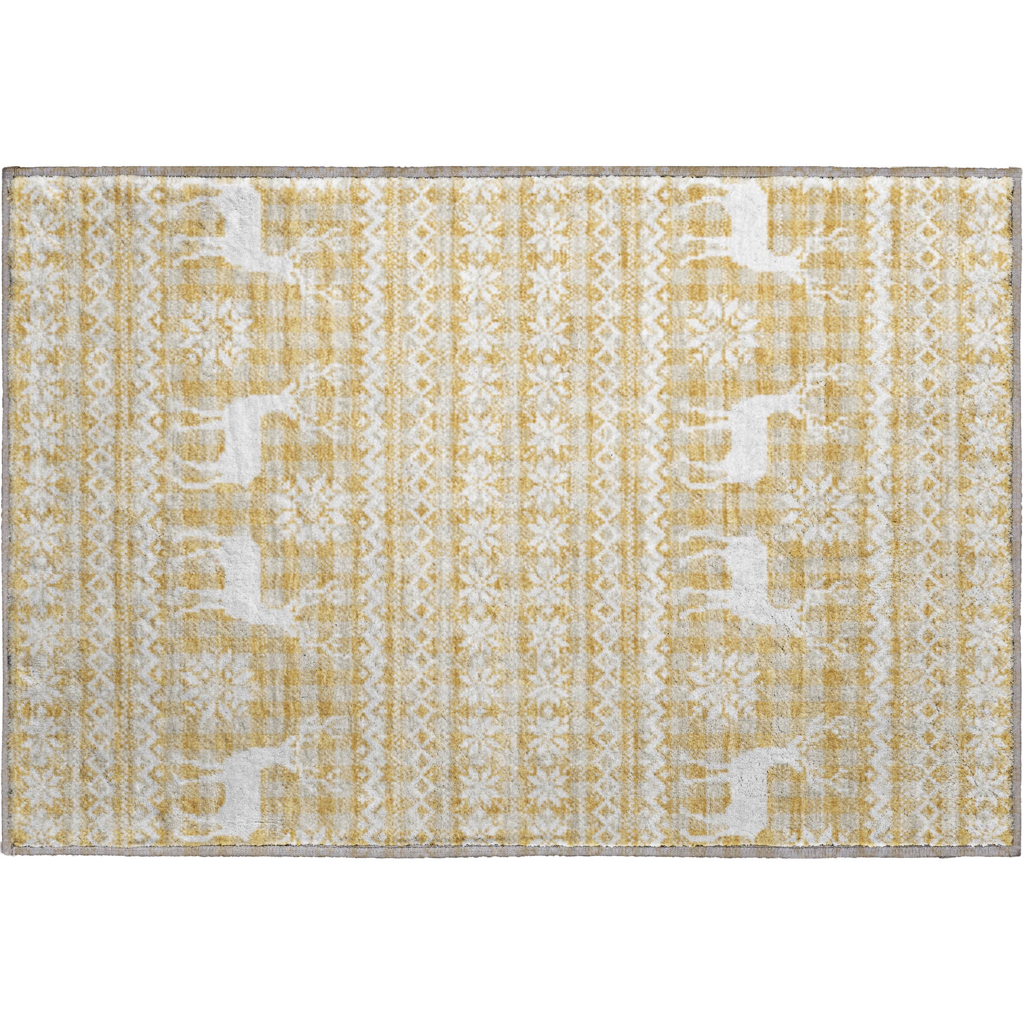 Baku Machine Washable Transitional Gold Rug 1'8" x 2'6" #shape_Rectangle